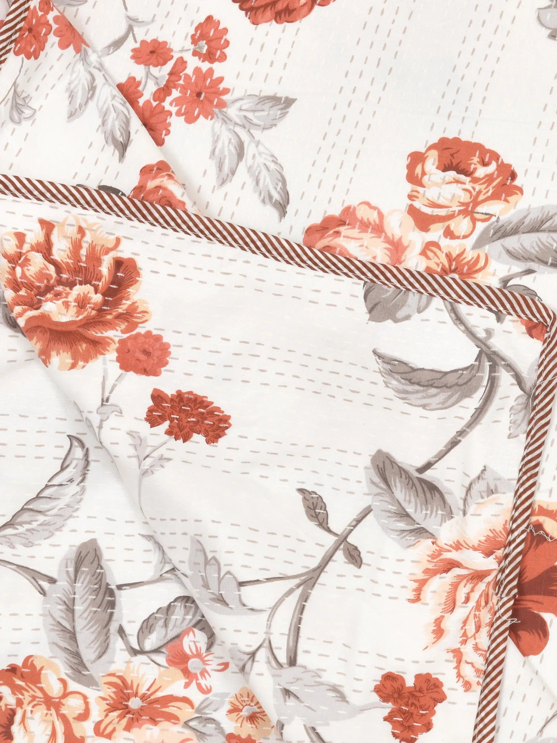 LIVING ROOTS Super Soft Malmal (Muslin) Cotton Double Bed Dohar 86 x 96 inches (7*8 Feet), All Season Reversible AC Comforter Hand Block Print | Rich Fast Colour with No Colour Bleeding | Soft, Breathable & Skin Friendly (21-036-A)