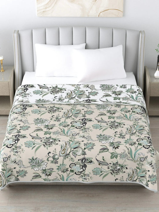 Super Soft Malmal (Muslin) Cotton Double Queen Size Dohar, All Season Reversible AC Comforter Hand Block Print - 86 x 96 inches (7.1*8 Feet) (21-037-A)