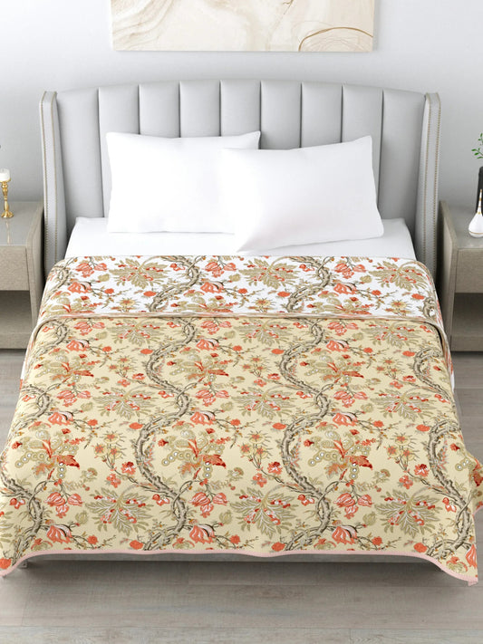 Super Soft Malmal (Muslin) Cotton Double Queen Size Dohar, All Season Reversible AC Comforter Hand Block Print - 86 x 96 inches (7.1*8 Feet) (21-039-B)