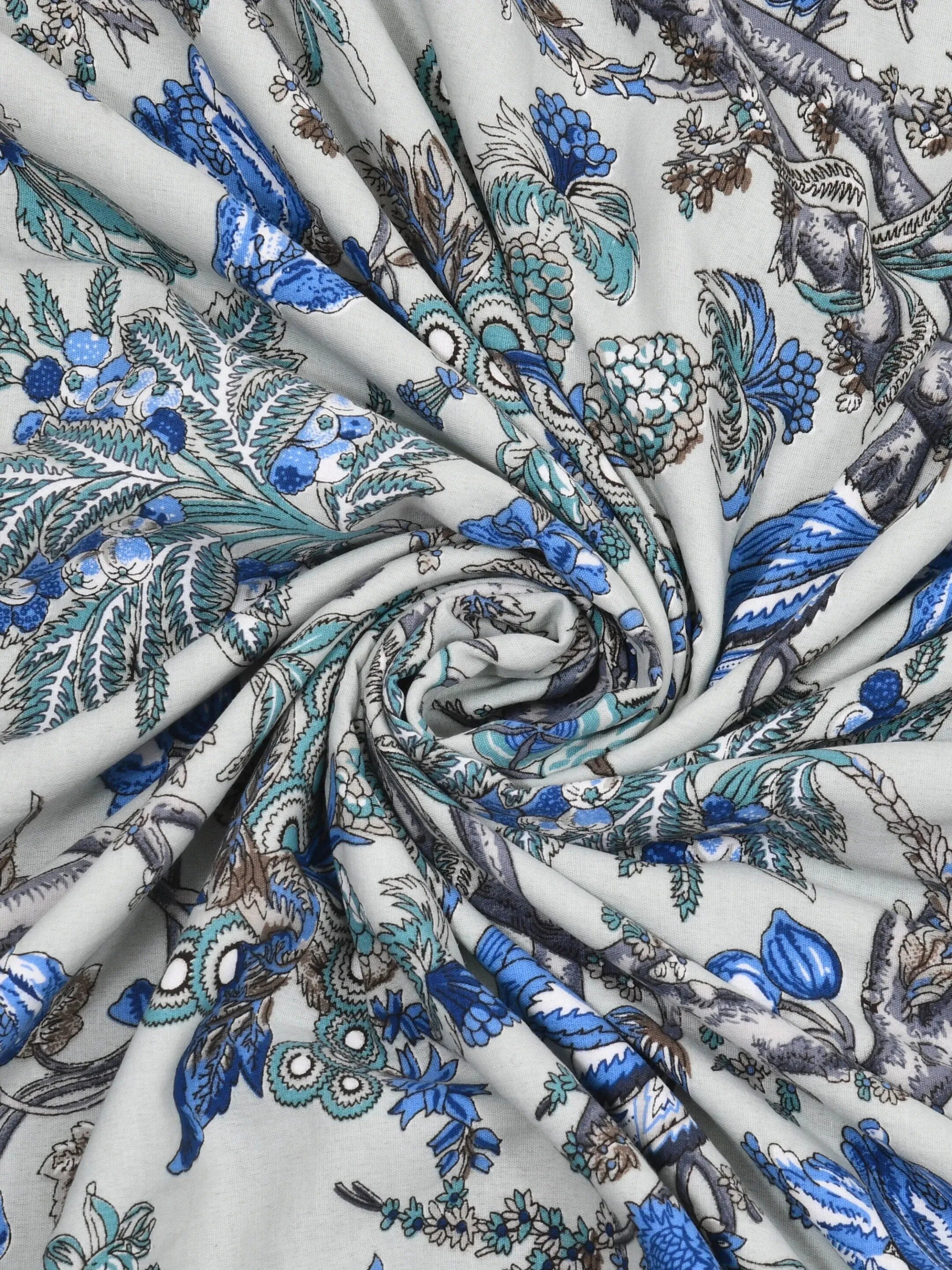 Super Soft Malmal (Muslin) Cotton Double Queen Size Dohar, All Season Reversible AC Comforter Hand Block Print - 86 x 96 inches (7.1*8 Feet) (21-039-C)