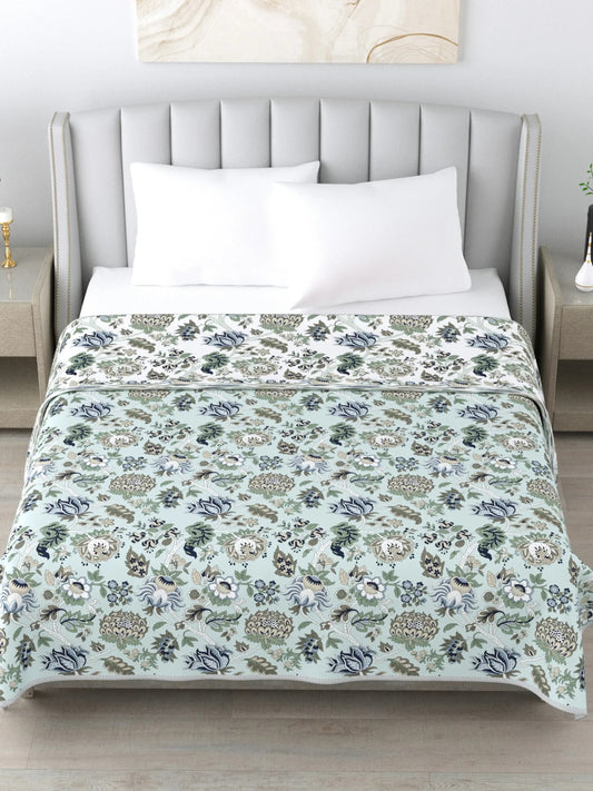 Super Soft Malmal (Muslin) Cotton Double Queen Size Dohar, All Season Reversible AC Comforter Hand Block Print - 86 x 96 inches (7.1*8 Feet) (21-040-B)