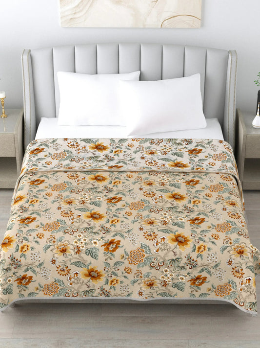 Super Soft Malmal (Muslin) Cotton Double Queen Size Dohar, All Season Reversible AC Comforter Hand Block Print - 86 x 96 inches (7.1*8 Feet) (21-041-B)