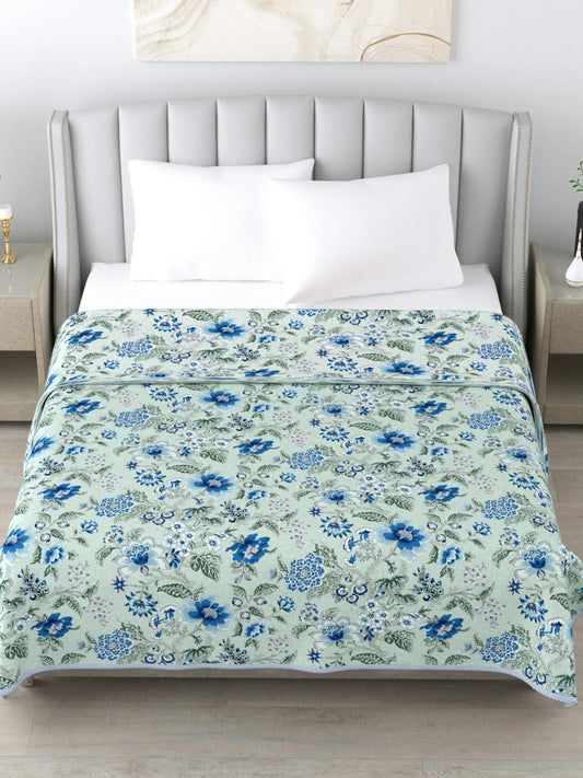 Super Soft Malmal (Muslin) Cotton Double Queen Size Dohar, All Season Reversible AC Comforter Hand Block Print - 86 x 96 inches (7.1*8 Feet) (21-041-C)