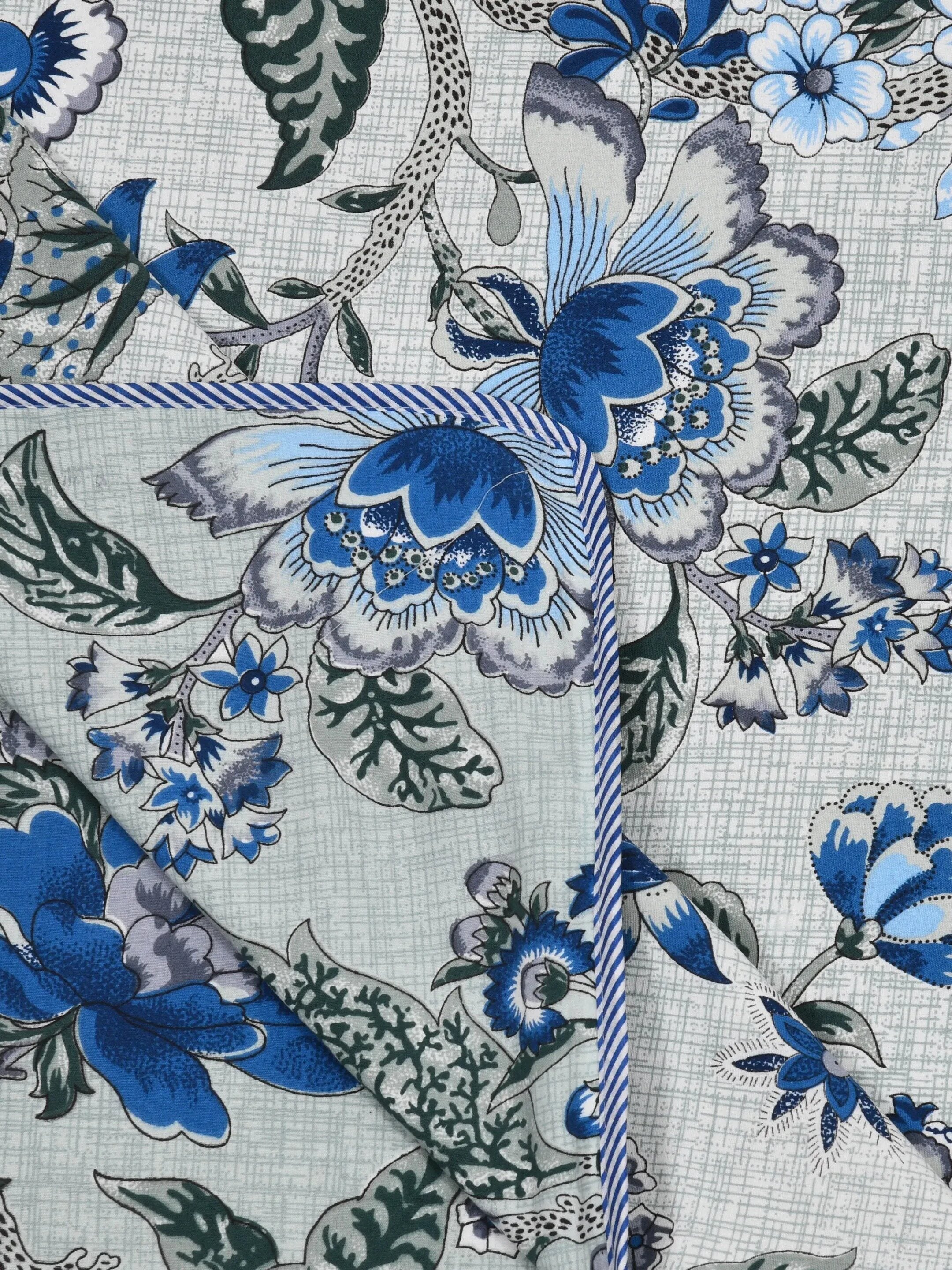 Super Soft Malmal (Muslin) Cotton Double Queen Size Dohar, All Season Reversible AC Comforter Hand Block Print - 86 x 96 inches (7.1*8 Feet) (21-041-C)