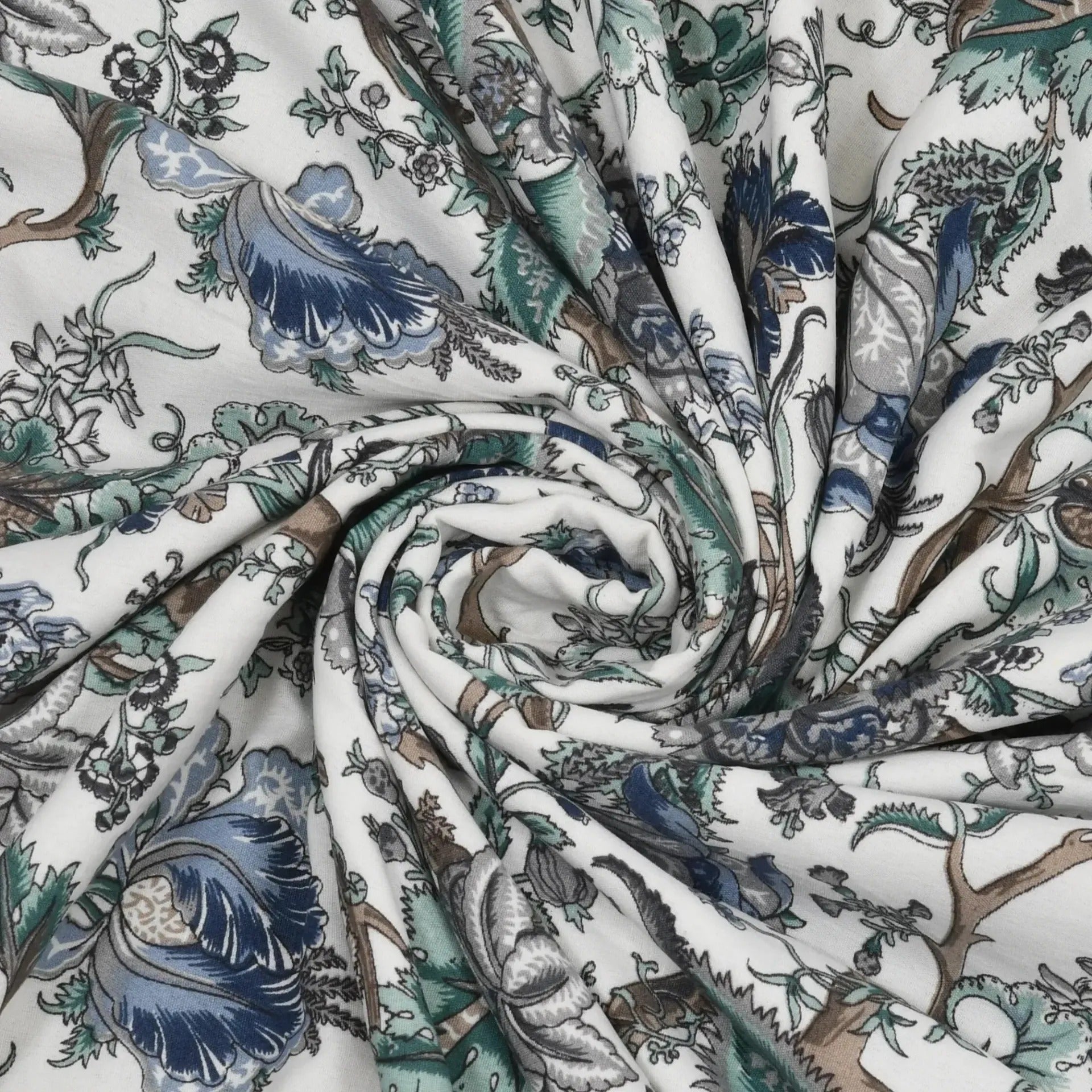 Super Soft Malmal (Muslin) Cotton Double Queen Size Dohar, All Season Reversible AC Comforter Hand Block Print - 86 x 96 inches (7.1*8 Feet) (21-042-B)