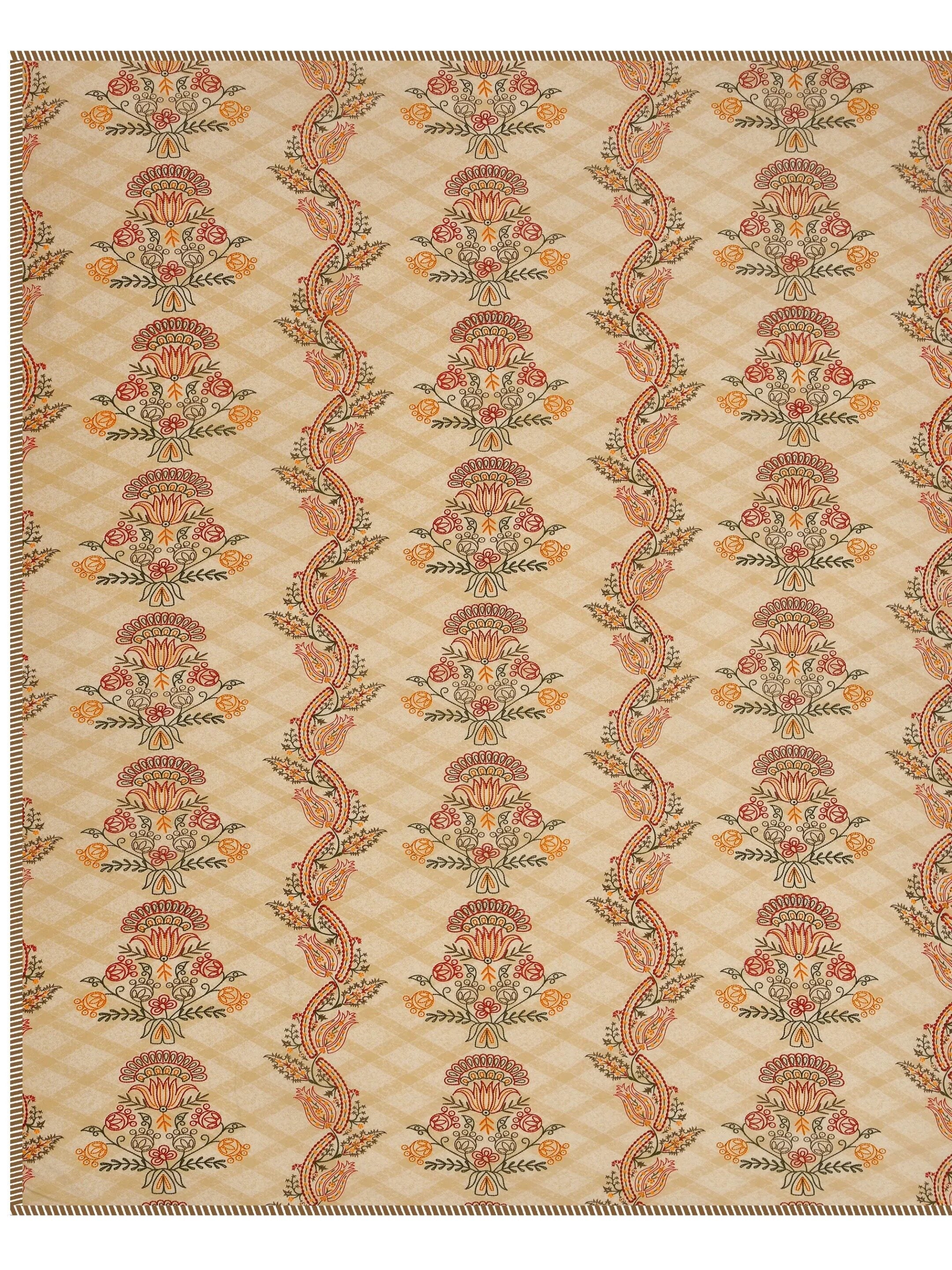1 Double Bed Dohar Super Soft Malmal (Muslin) Pure Cotton , All Season Reversible AC Comforter Hand Block Print - 86 x 96 inches (7.1*8 Feet) (043-C)