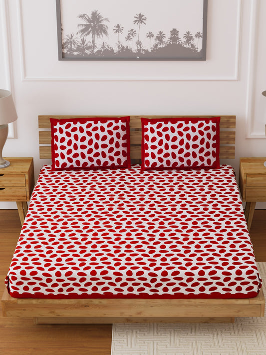 LIVING ROOTS Double Bedsheet Queen Size Pure Cotton - 1 Bedsheet with 2 Pillow Covers (31-031-A)