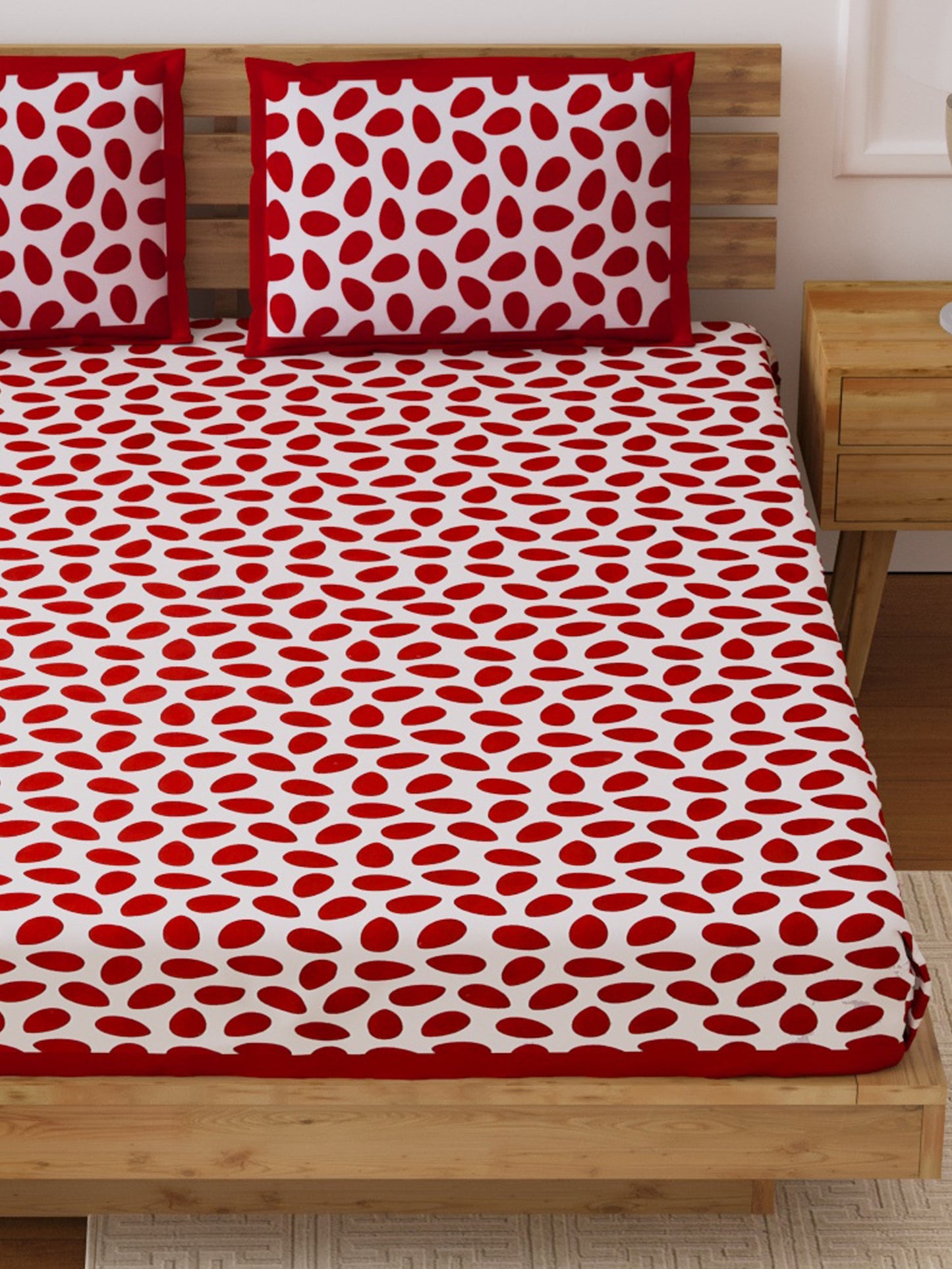 LIVING ROOTS Double Bedsheet Queen Size Pure Cotton - 1 Bedsheet with 2 Pillow Covers (31-031-A)