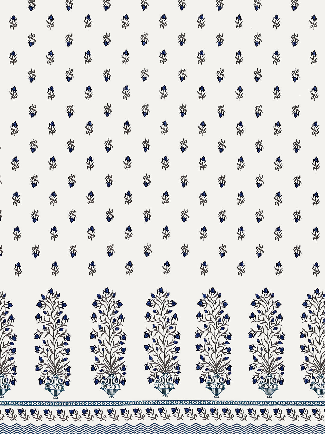 King Size Double Bedsheet Pure Cotton - 1 Bedsheet with 2 Pillow Covers Blue Colour