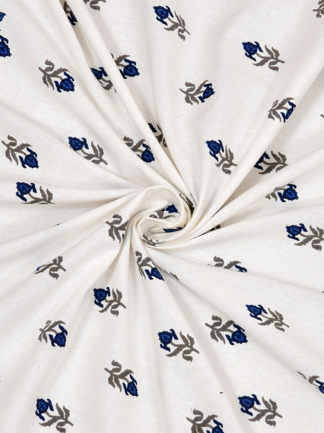 King Size Double Bedsheet Pure Cotton - 1 Bedsheet with 2 Pillow Covers Blue Colour