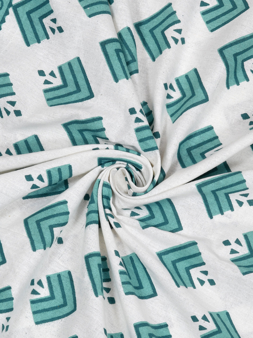 LIVING ROOTS Double Bedsheet Pure Cotton - 1 Bedsheet with 2 Pillow Covers Green Colour (31-191-A)
