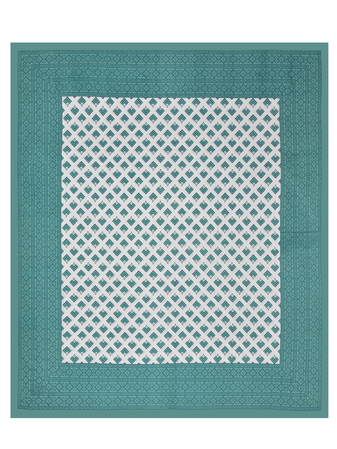 LIVING ROOTS Double Bedsheet Pure Cotton - 1 Bedsheet with 2 Pillow Covers Green Colour (31-191-A)