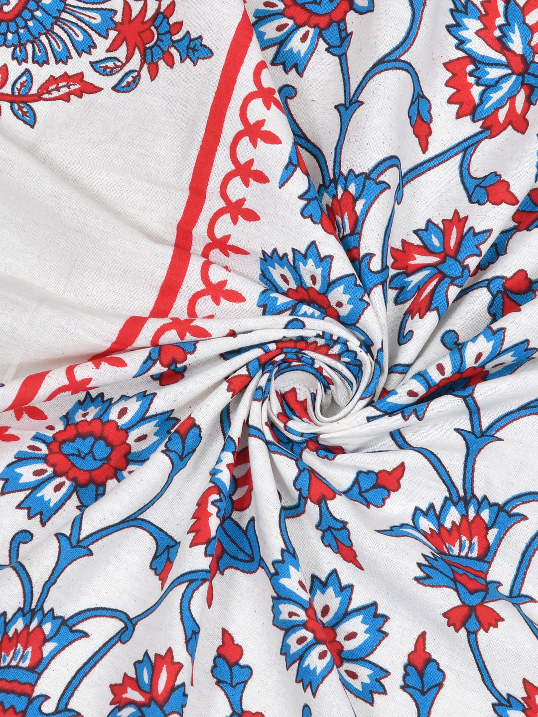 Double Bedsheet Pure Cotton - 1 Bedsheet with 2 Pillow Covers Blue Colour
