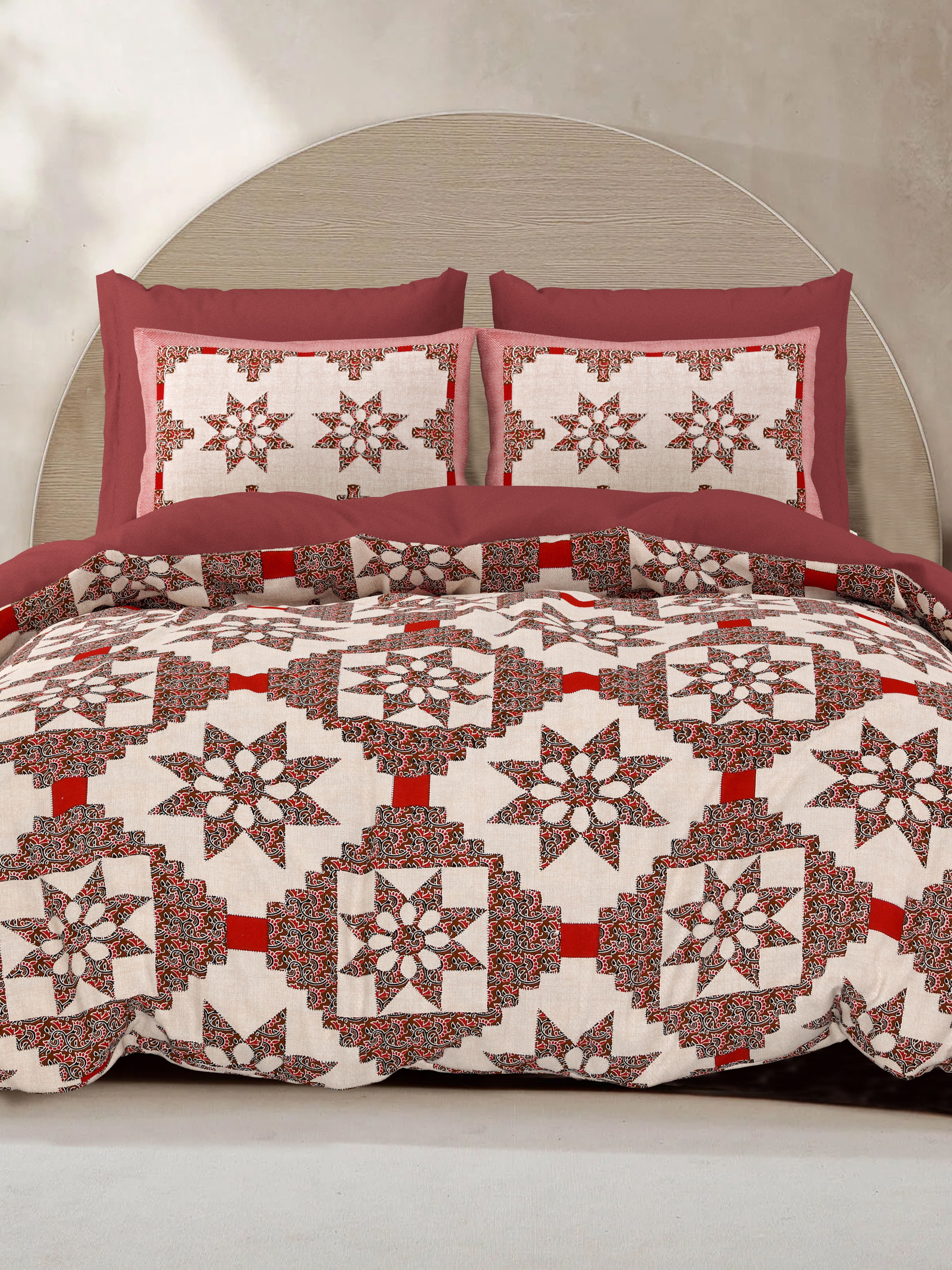 LIVING ROOTS 1 King Size Bedsheet 100*108 inches (8.3*9 Feet) With 2 Pillow Cover | Rich Fast Colour with No Colour Bleeding | Soft & Skin Friendly (213-A)