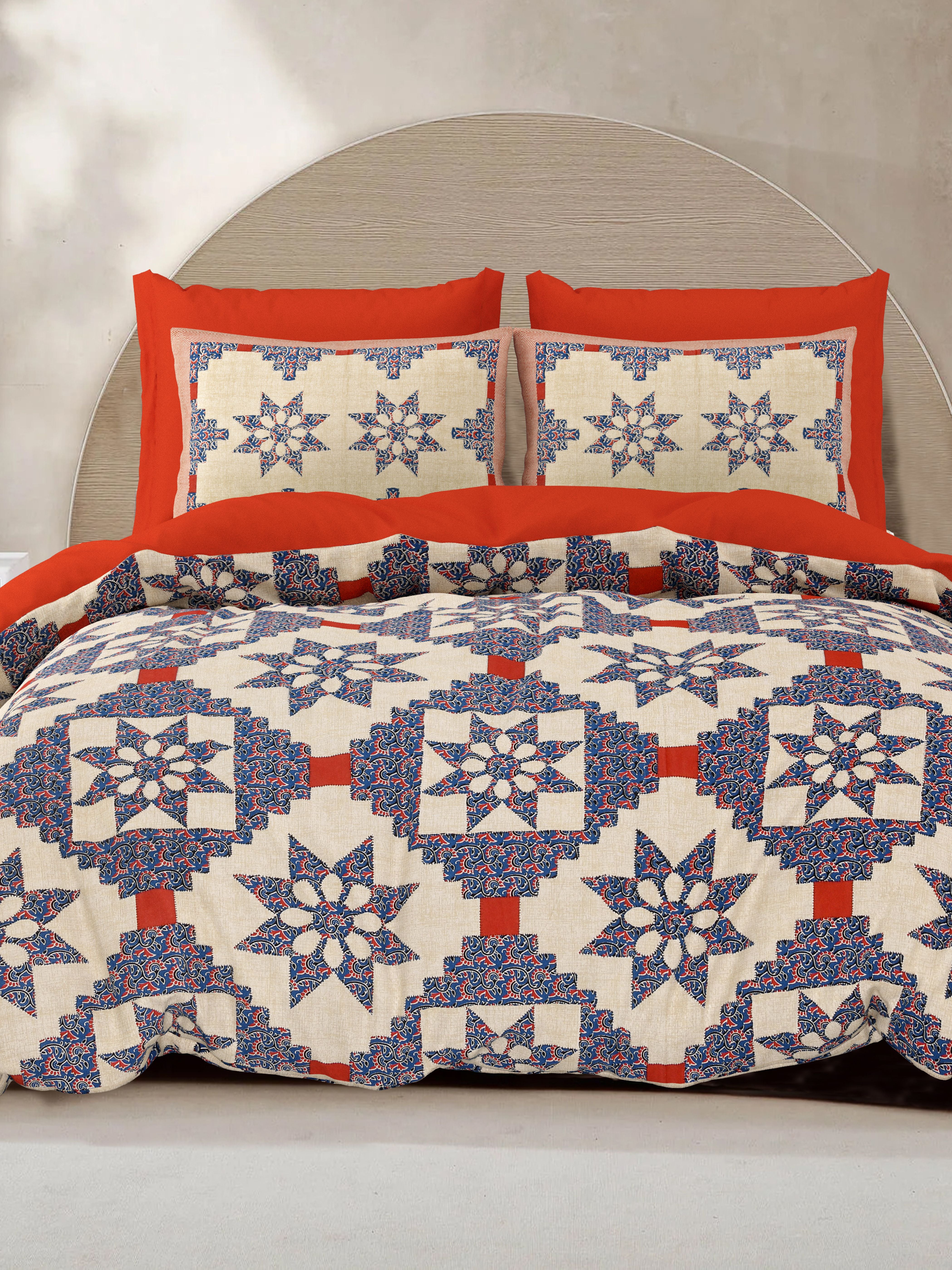 LIVING ROOTS 1 King Size Bedsheet 100*108 inches (8.3*9 Feet) With 2 Pillow Cover | Rich Fast Colour with No Colour Bleeding | Soft & Skin Friendly (213-C)