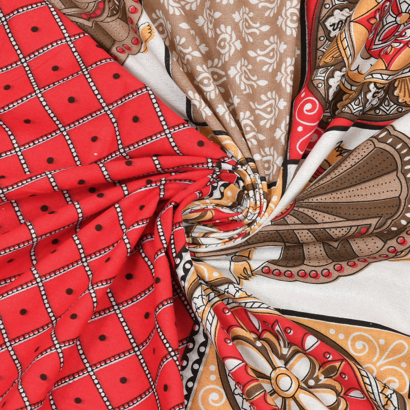 LIVING ROOTS 1 Queen Size Bedsheet 86*96 inches (7*8 Feet) with 2 Pillow Cover | Pure Cotton | Rich Fast Colour with No Colour Bleeding | Soft, Breathable & Skin Friendly, Keeps Your Body Cool (315-C)