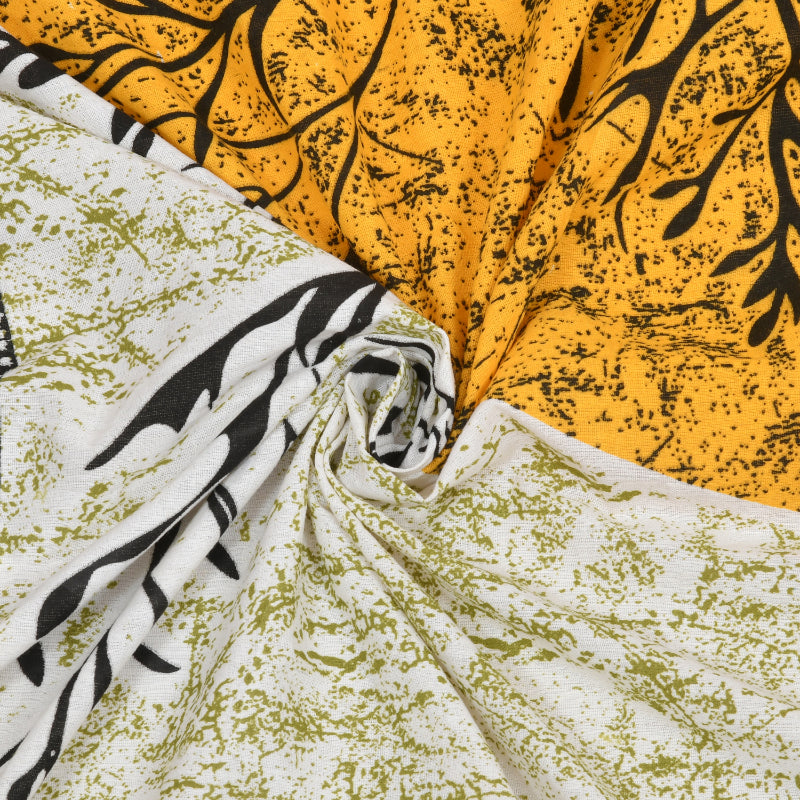LIVING ROOTS 1 Queen Size Bedsheet 86*96 inches (7*8 Feet) with 2 Pillow Cover | Pure Cotton | Rich Fast Colour with No Colour Bleeding | Soft, Breathable & Skin Friendly, Keeps Your Body Cool (333-A)