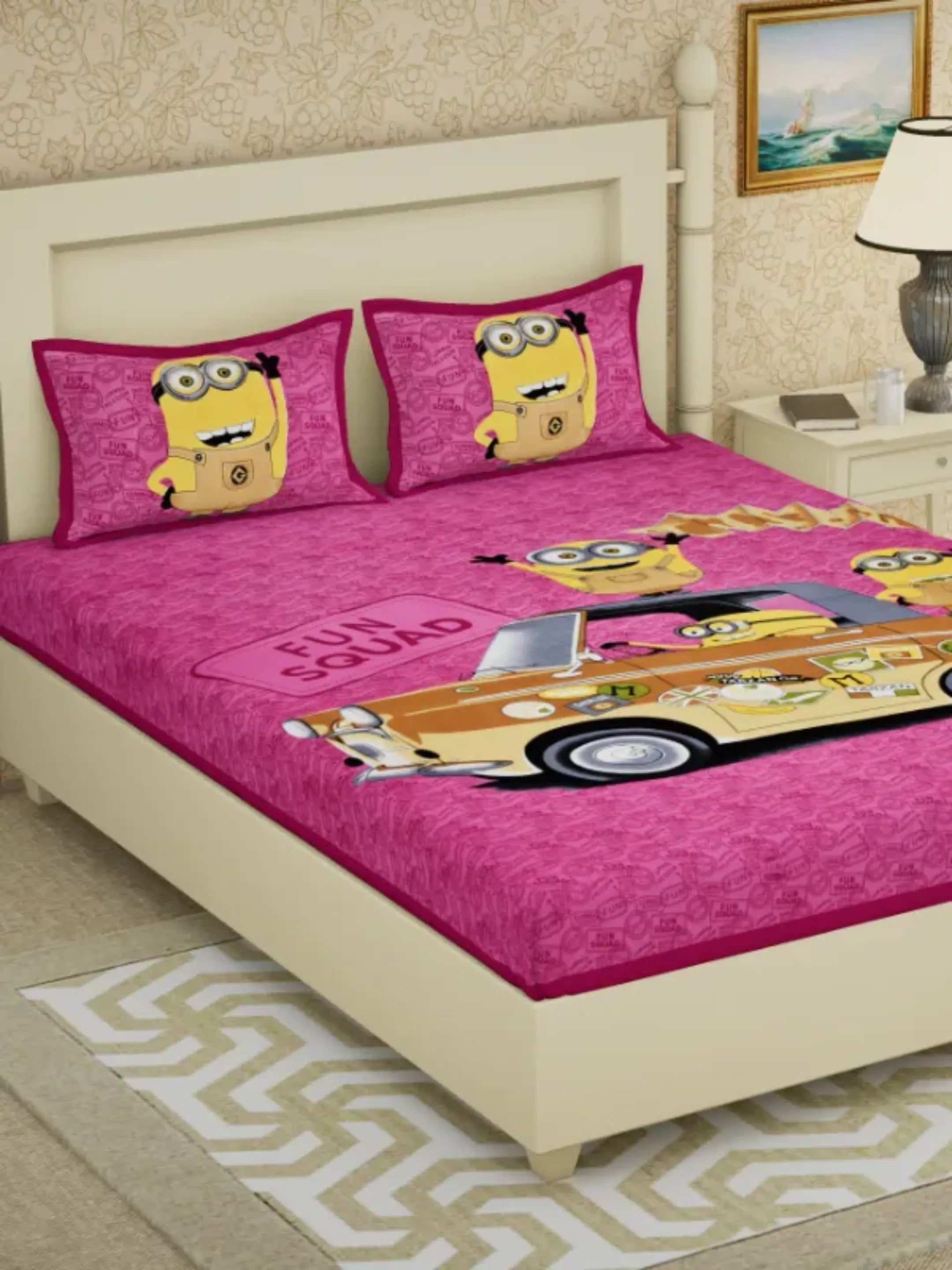 LIVING ROOTS 1 Queen Size Bedsheet 86*96 inches (7*8 Feet) with 2 Pillow Cover | Pure Cotton | Rich Fast Colour with No Colour Bleeding | Soft, Breathable & Skin Friendly, Keeps Your Body Cool (340-E)