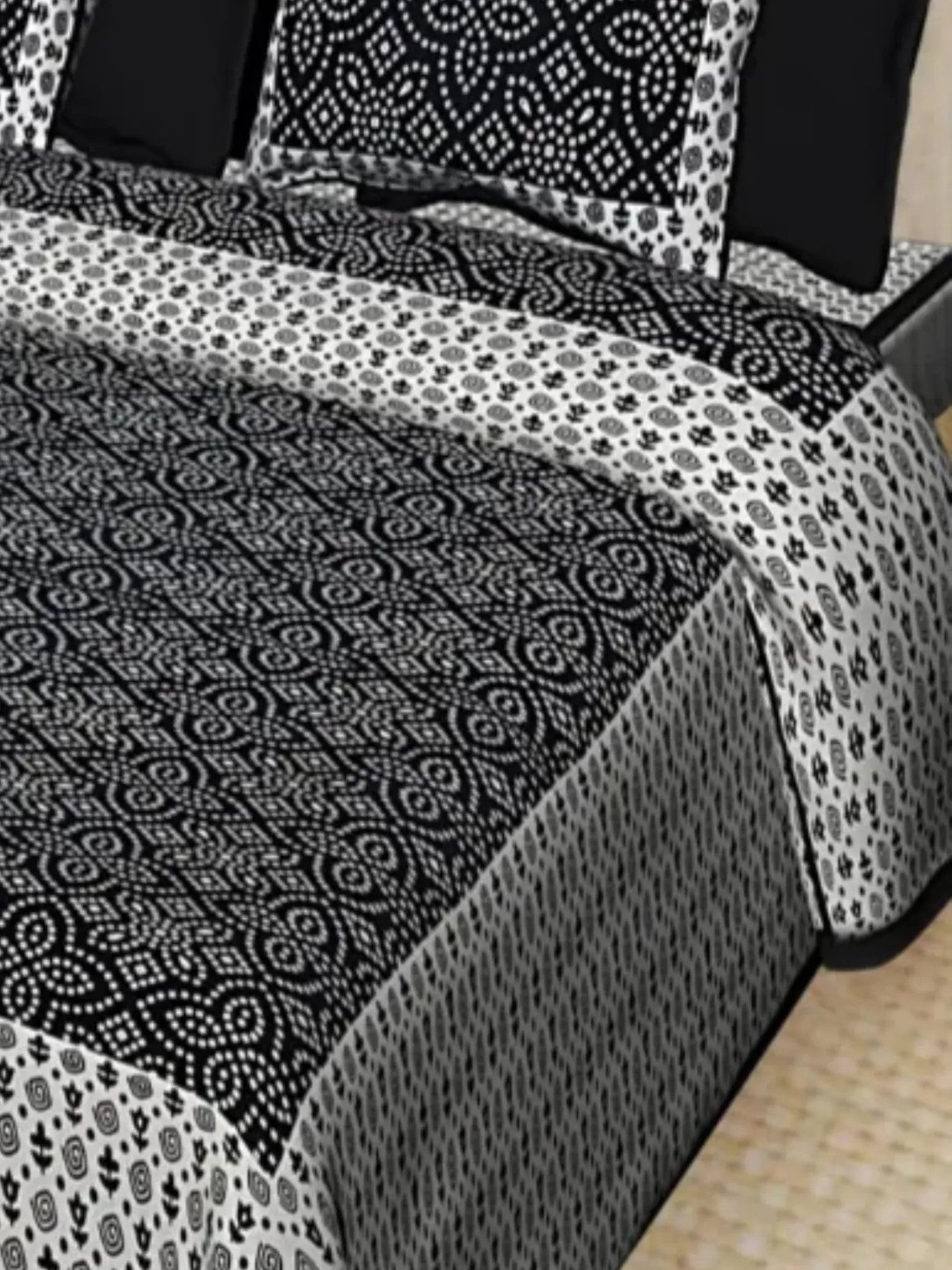 LIVING ROOTS 1 Queen Size Bedsheet 86*96 inches (7*8 Feet) with 2 Pillow Cover | Pure Cotton | Rich Fast Colour with No Colour Bleeding | Soft, Breathable & Skin Friendly, Keeps Your Body Cool (342-C)
