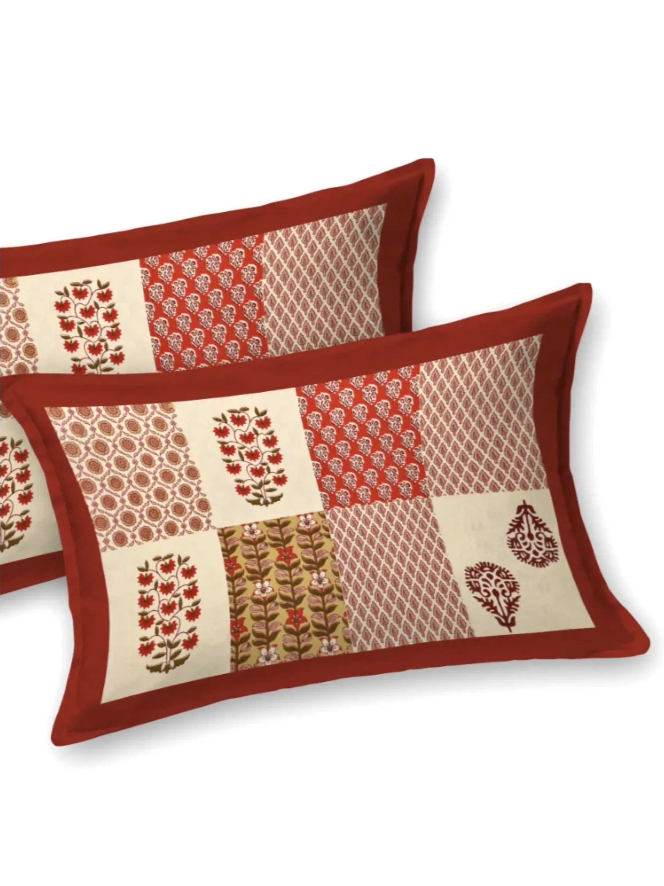 LIVING ROOTS Pure Cotton Double King Size Bedsheet 86*104 inches (7*8.5 Feet) With 2 Pillow Cover | Rich Fast Colour with No Colour Bleeding | Soft Skin Friendly (351-A)