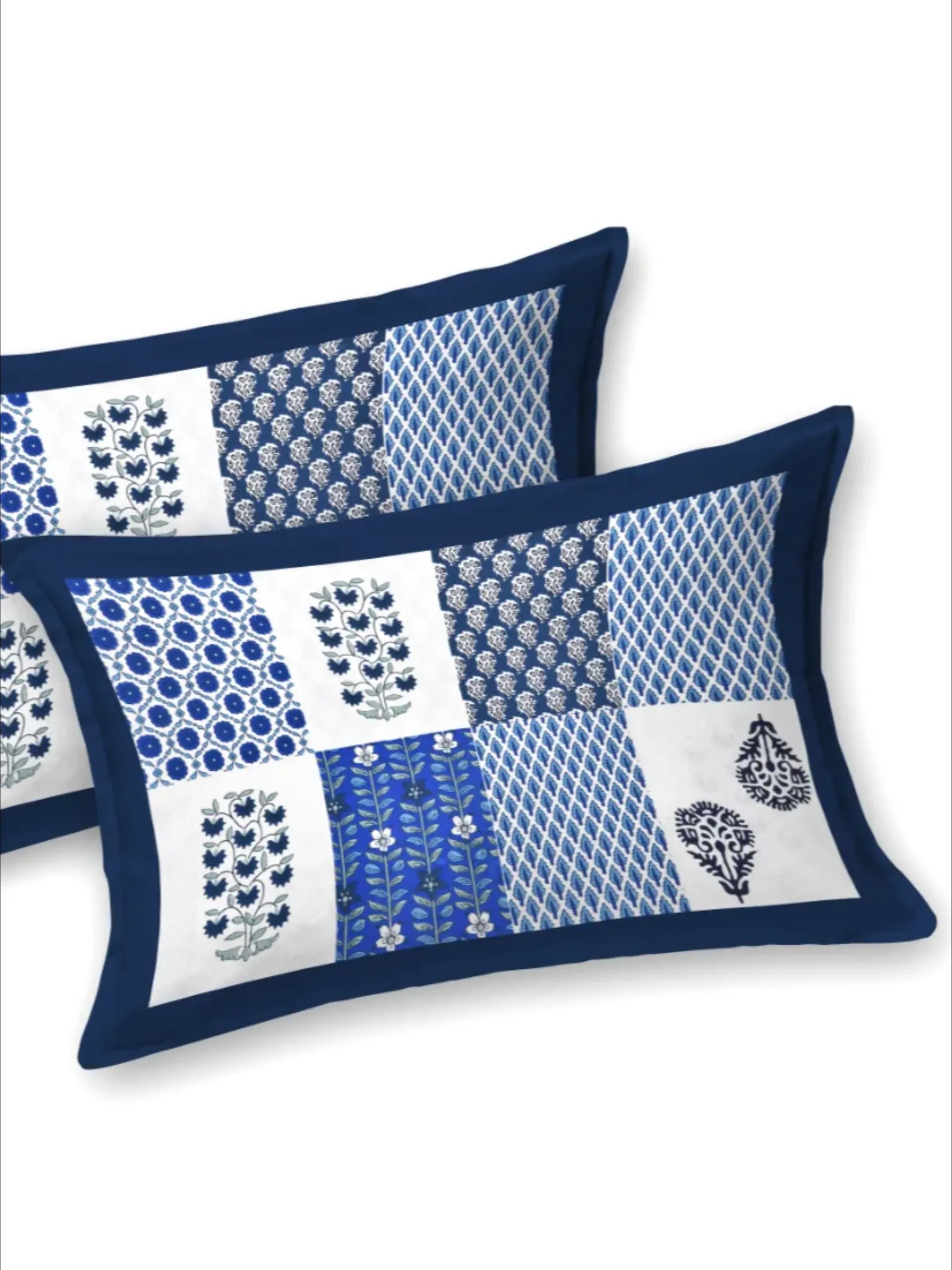 LIVING ROOTS Pure Cotton Double King Size Bedsheet 86*104 inches (7*8.5 Feet) With 2 Pillow Cover | Rich Fast Colour with No Colour Bleeding | Soft Skin Friendly (351-B)