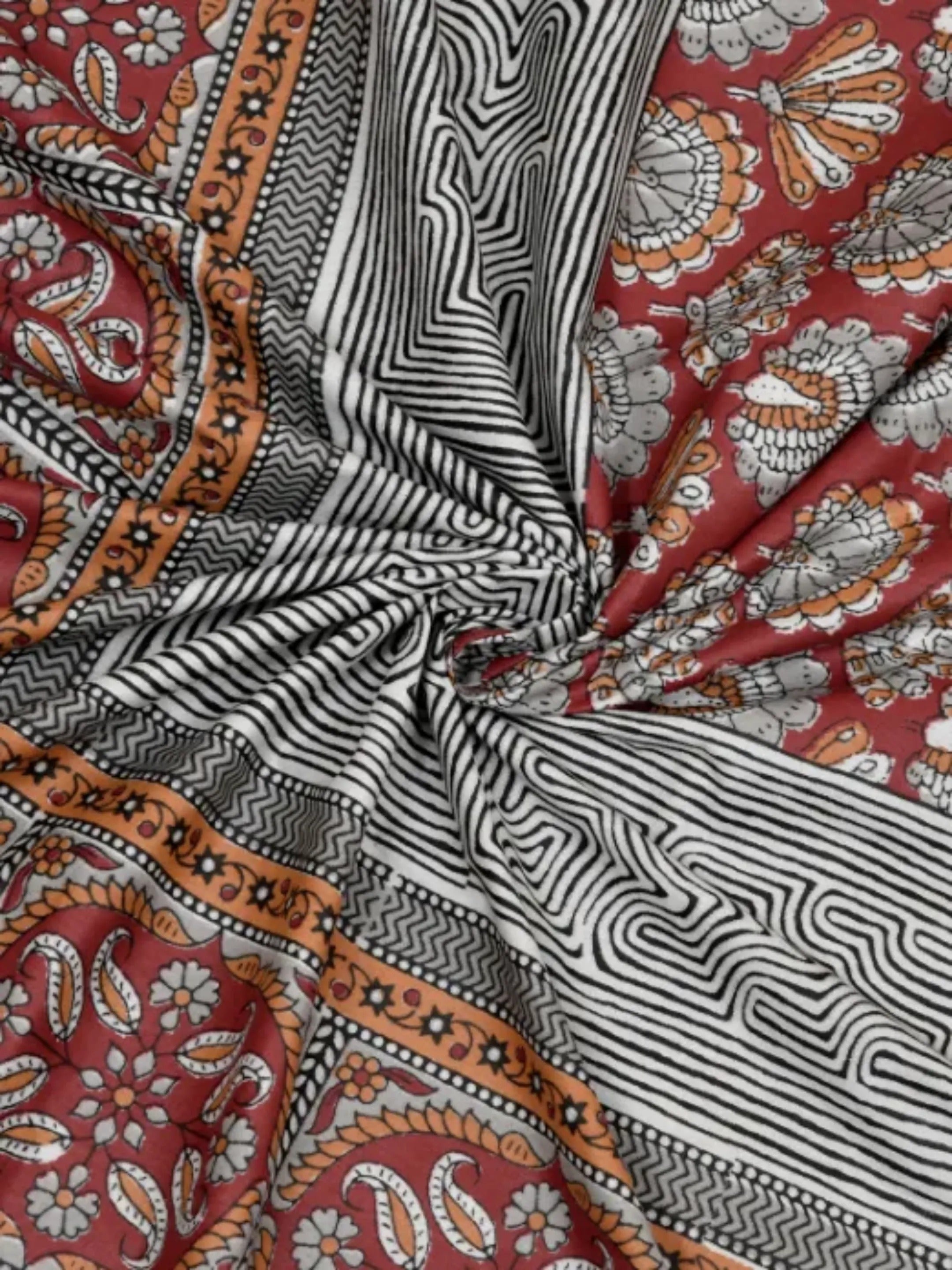 LIVING ROOTS Cotton Bedsheet Double King Size Bedsheet With 2 Pillow Cover 86*104 inches (7*8.5 Feet) | Rich Fast Colour With No Colour Bleeding | Soft Skin Friendly (352-B)