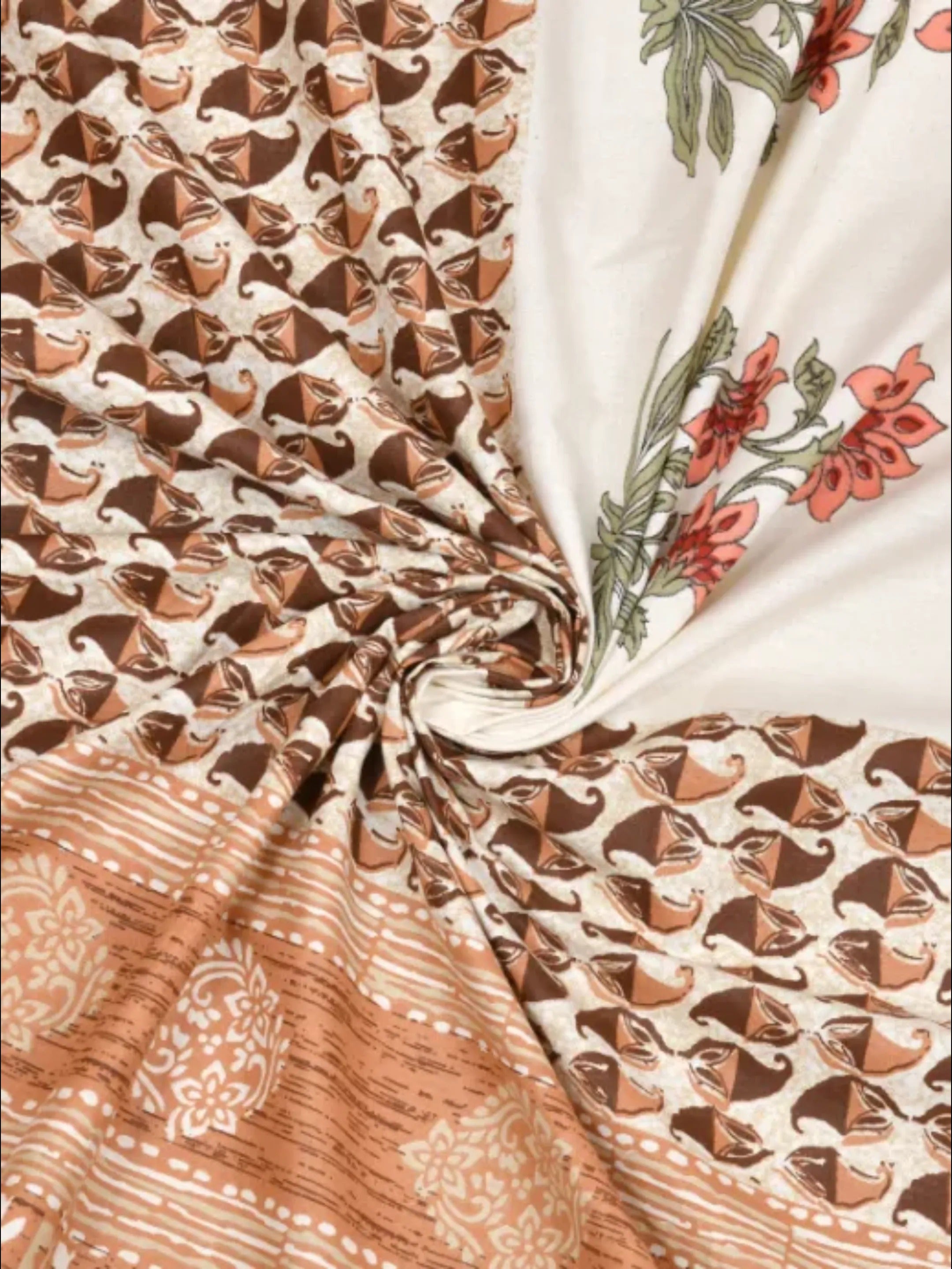 LIVING ROOTS 1 Double king Size Bedsheet 86*104 inches (7*8.5 Feet) with 2 Pillow Cover | Pure Cotton | Rich Fast Colour with No Colour Bleeding | Soft, Breathable & Skin Friendly, Keeps Your Body Cool (353-A)