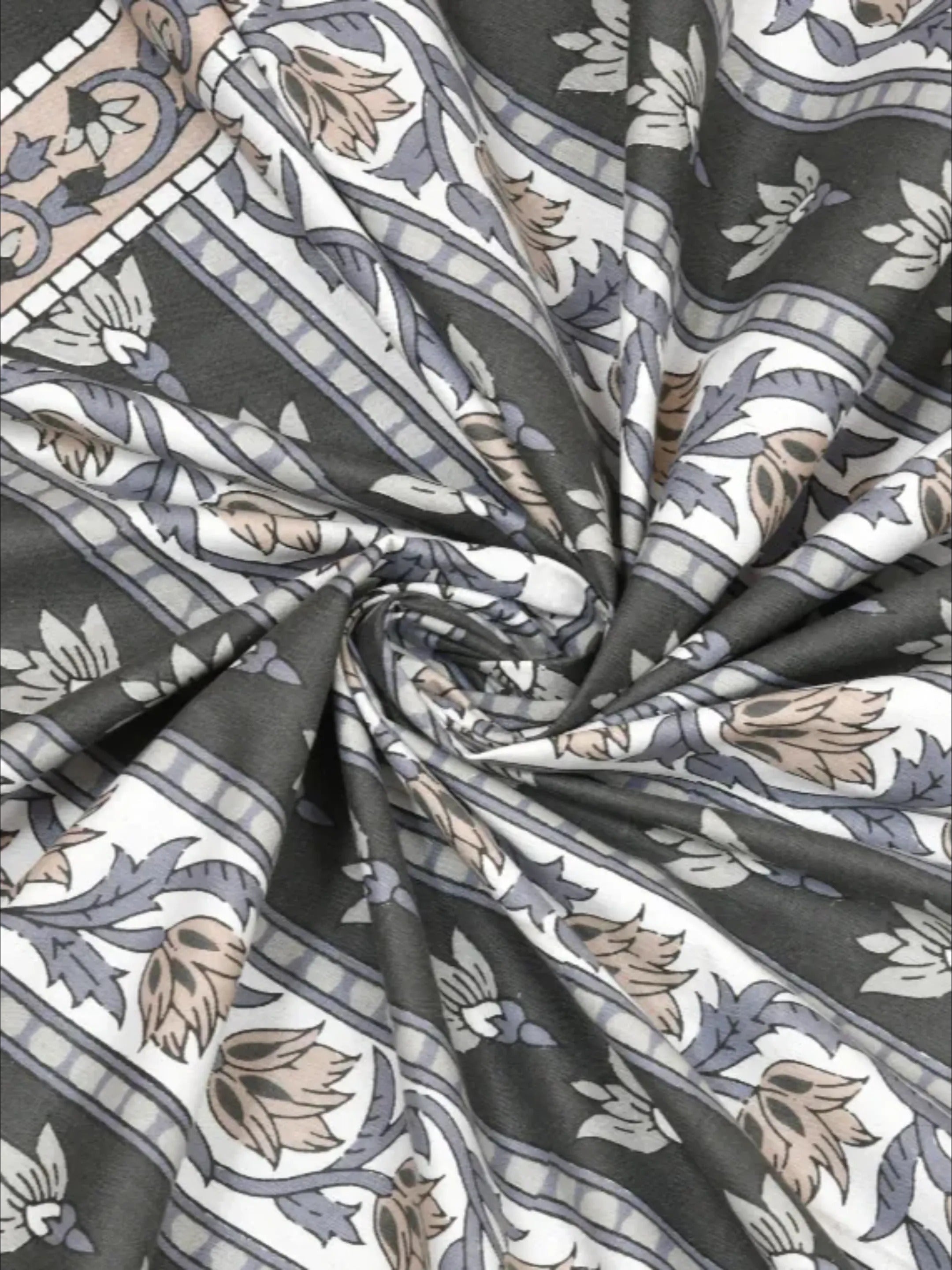 LIVING ROOTS 1 Double king Size Bedsheet 86*104 inches (7*8.5 Feet) with 2 Pillow Cover | Viscose Cotton | Rich Fast Colour with No Colour Bleeding | Soft, Breathable & Skin Friendly, Keeps Your Body Cool (354-A)