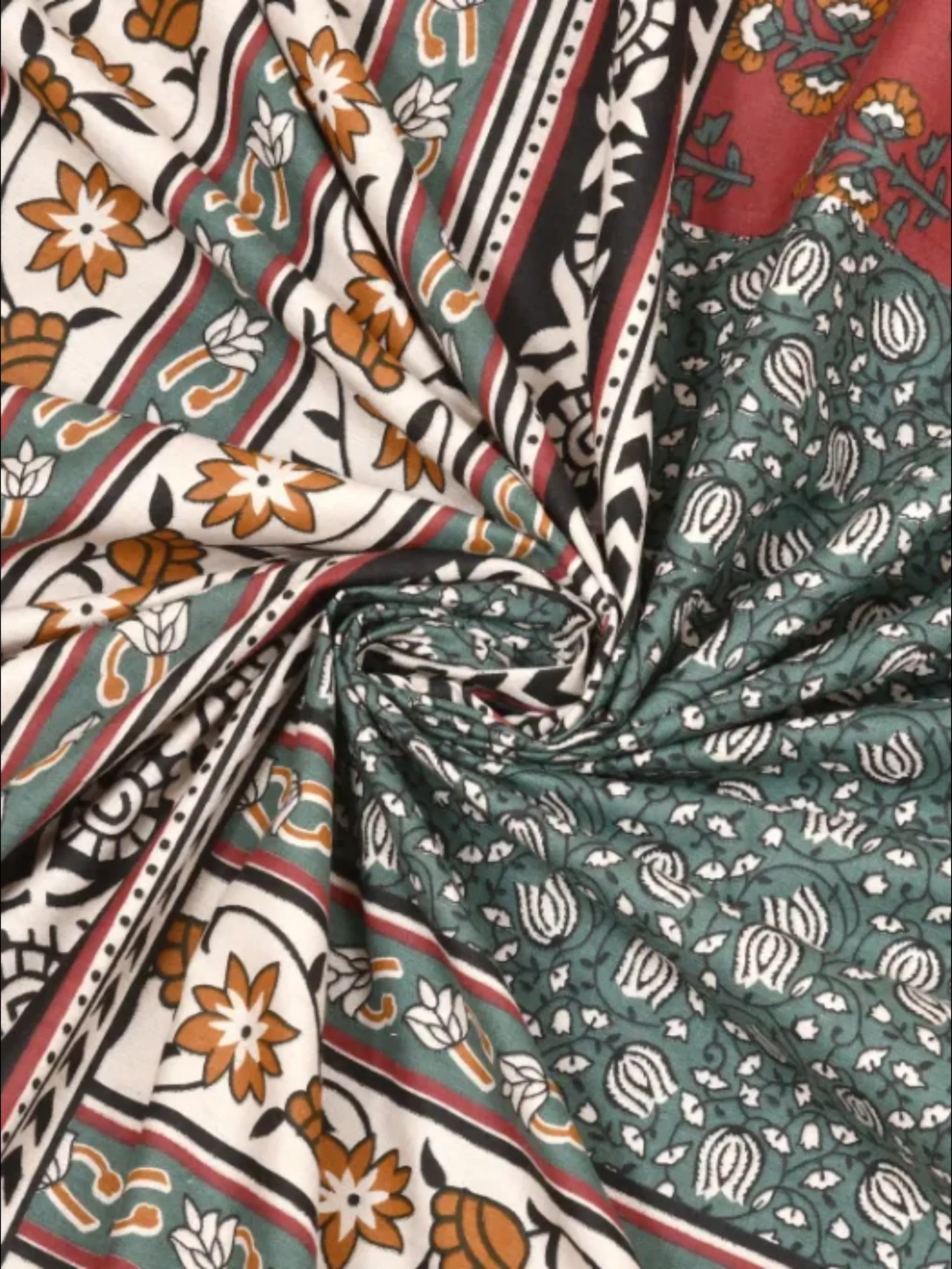 1 Double king Size Bedsheet 86*104 inches (7*8.5 Feet) with 2 Pillow Cover | Pure Cotton | Rich Fast Colour with No Colour Bleeding | Soft, Breathable & Skin Friendly, Keeps Your Body Cool (355-C)
