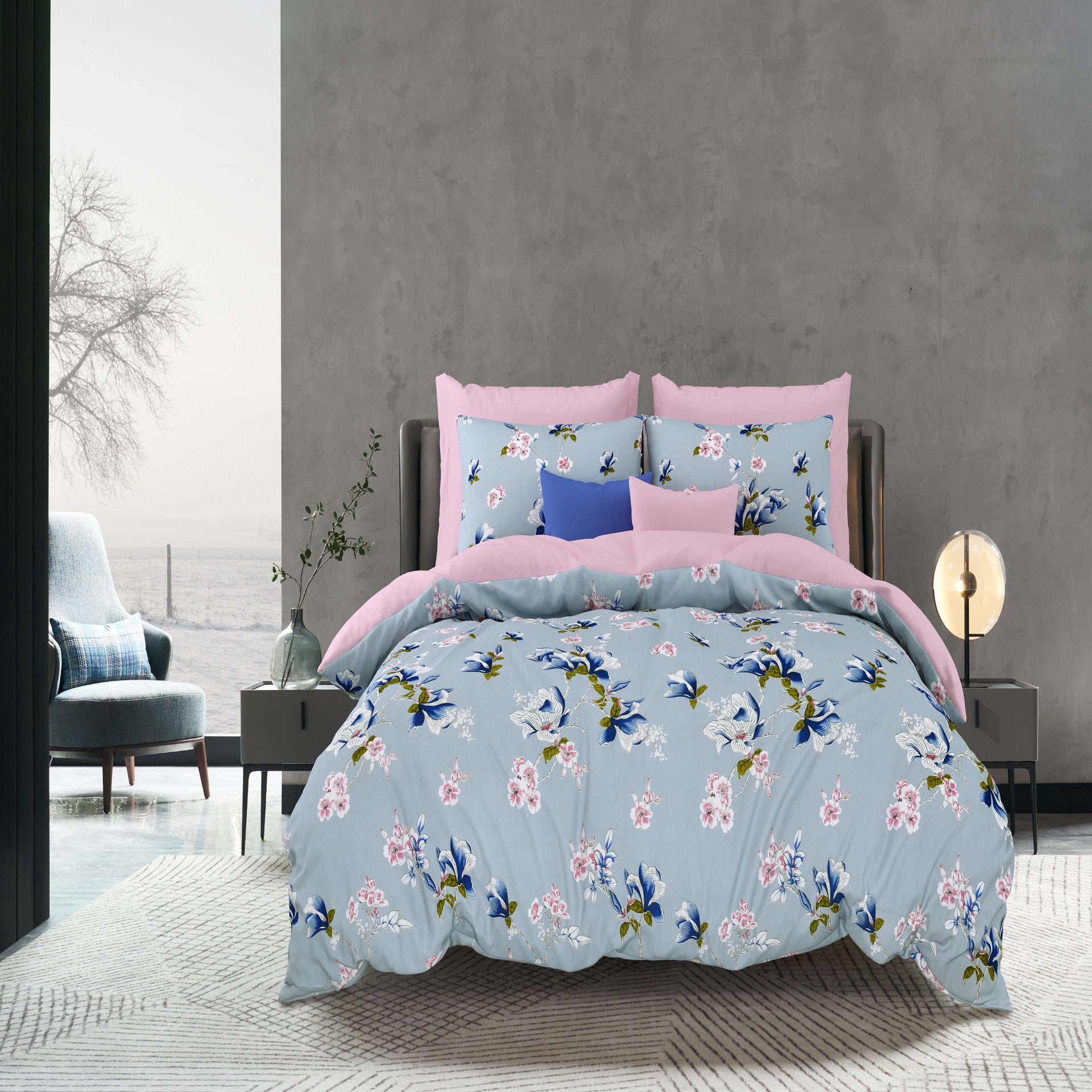 LIVING ROOTS 1 Super King Size Bedsheet 104*104 (8.5*8.5) feet with 2 Pillow Cover | Twill Cotton | Rich Fast Colour with No Colour Bleeding | Soft, Breathable & Skin Friendly, Keeps Your Body  Cool (362-A)
