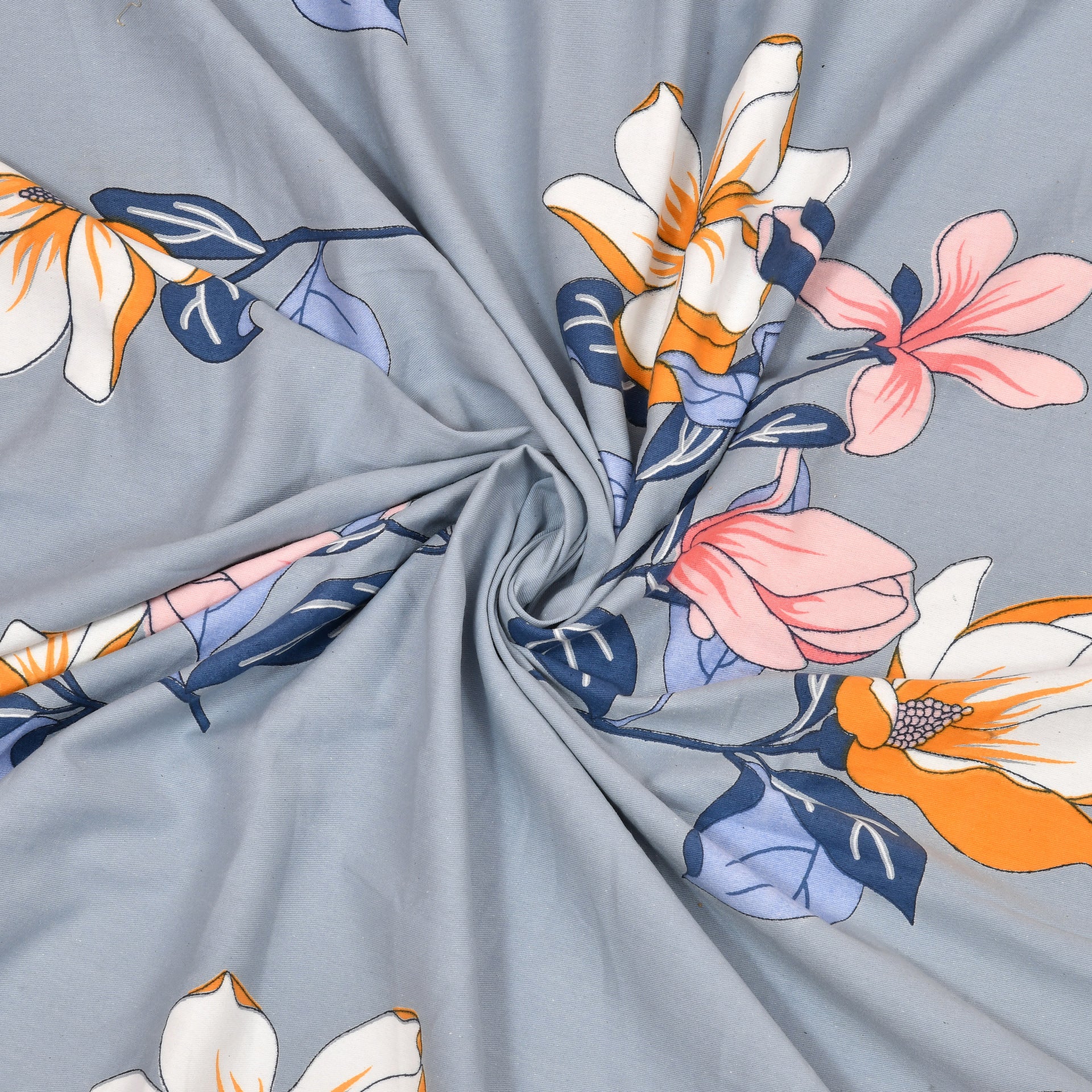 LIVING ROOTS 1 Super King Size Bedsheet 104*104 (8.5*8.5) feet with 2 Pillow Cover | Twill Cotton | Rich Fast Colour with No Colour Bleeding | Soft, Breathable & Skin Friendly, Keeps Your Body  Cool (362-A)