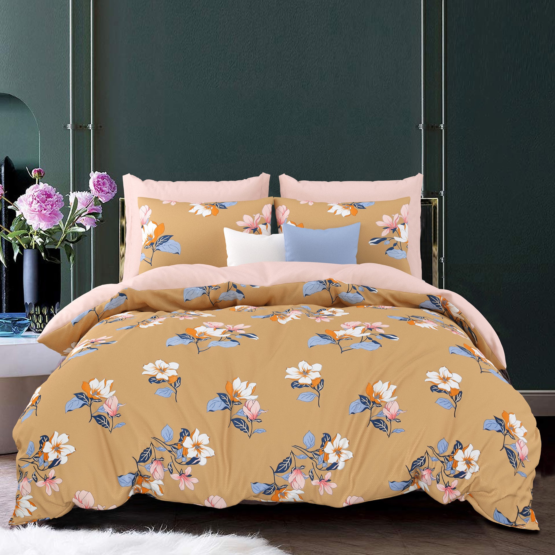 LIVING ROOTS 1 Super King Size Bedsheet 104*104 (8.5*8.5) feet with 2 Pillow Cover | Twill Cotton | Rich Fast Colour with No Colour Bleeding | Soft, Breathable & Skin Friendly, Keeps Your Body  Cool (362-C)
