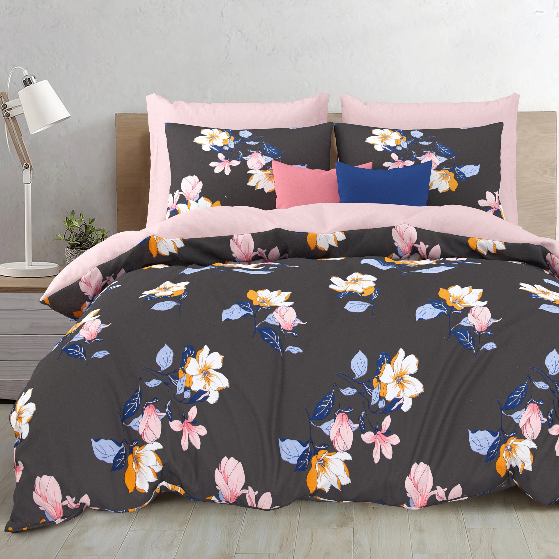LIVING ROOTS 1 Super King Size Bedsheet 104*104 (8.5*8.5) feet with 2 Pillow Cover | Twill Cotton | Rich Fast Colour with No Colour Bleeding | Soft, Breathable & Skin Friendly, Keeps Your Body  Cool (362-D)