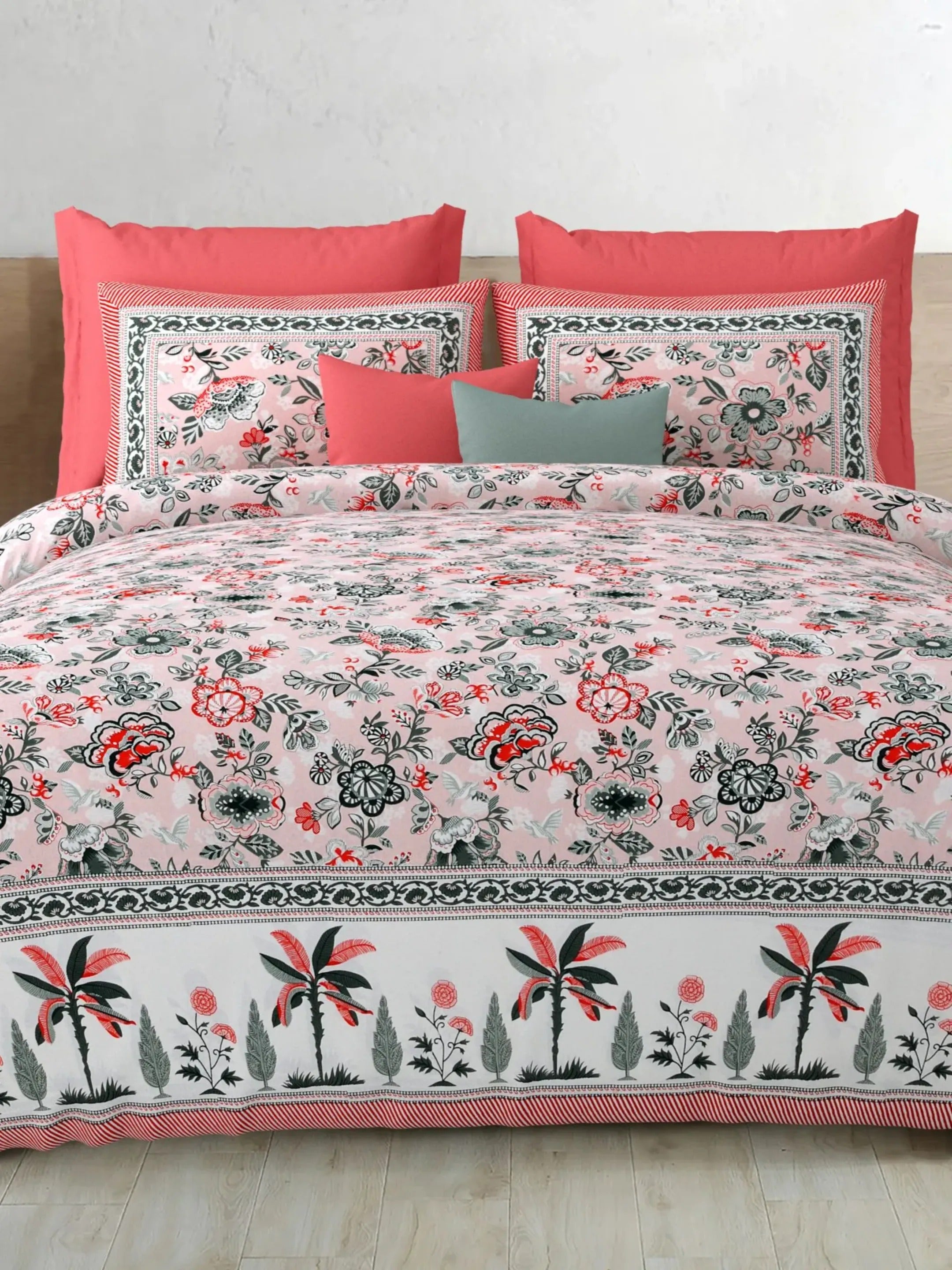 LIVING ROOTS 1 Super King Size Bedsheet 104*104 (8.5*8.5) feet with 2 Pillow Cover | Twill Cotton | Rich Fast Colour with No Colour Bleeding | Soft, Breathable & Skin Friendly, Keeps Your Body  Cool (378-A)