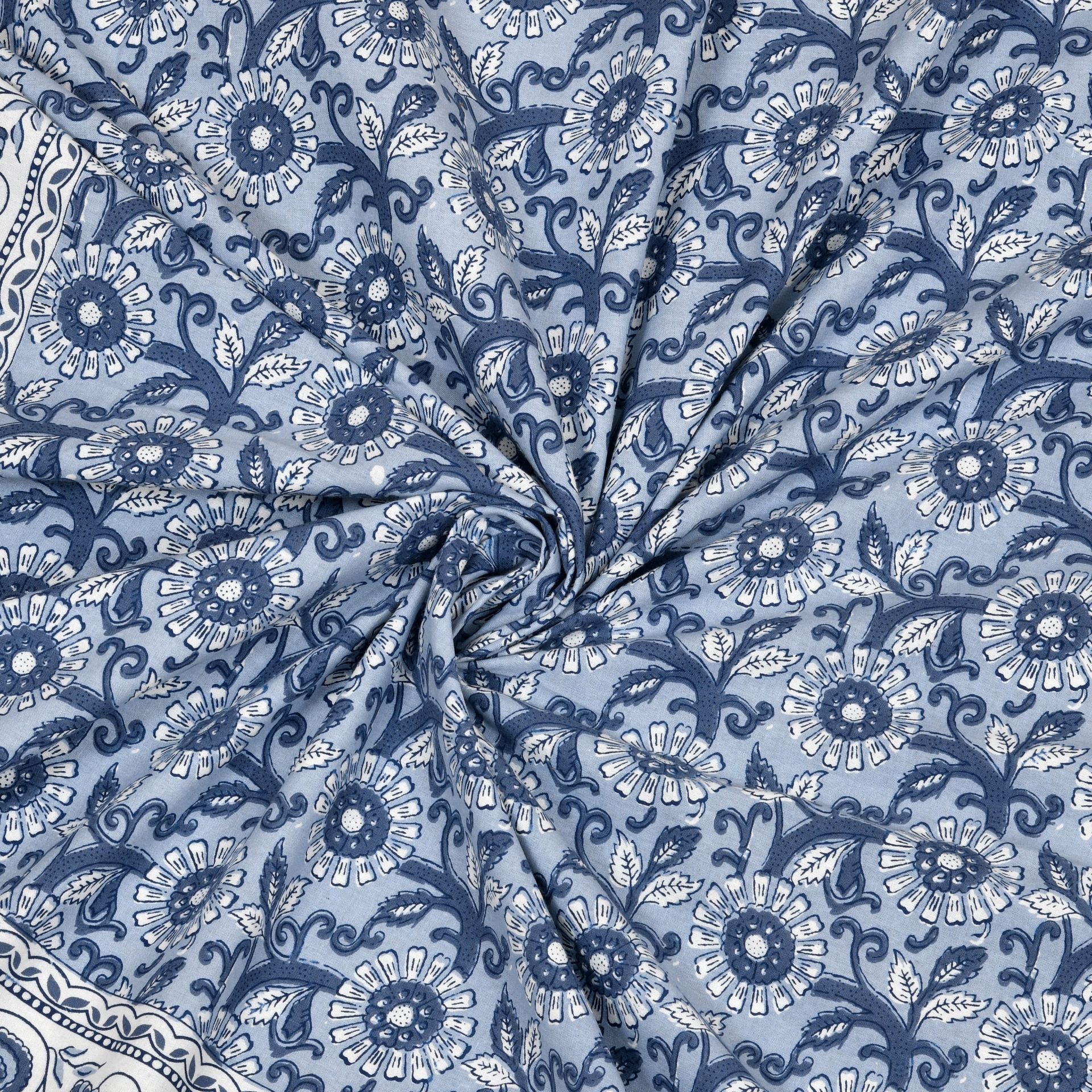 LIVING ROOTS 1 Super King Size Bedsheet 104*104 (8.5*8.5) feet with 2 Pillow Cover | Twill Cotton | Rich Fast Colour with No Colour Bleeding | Soft, Breathable & Skin Friendly, Keeps Your Body  Cool (381-B)