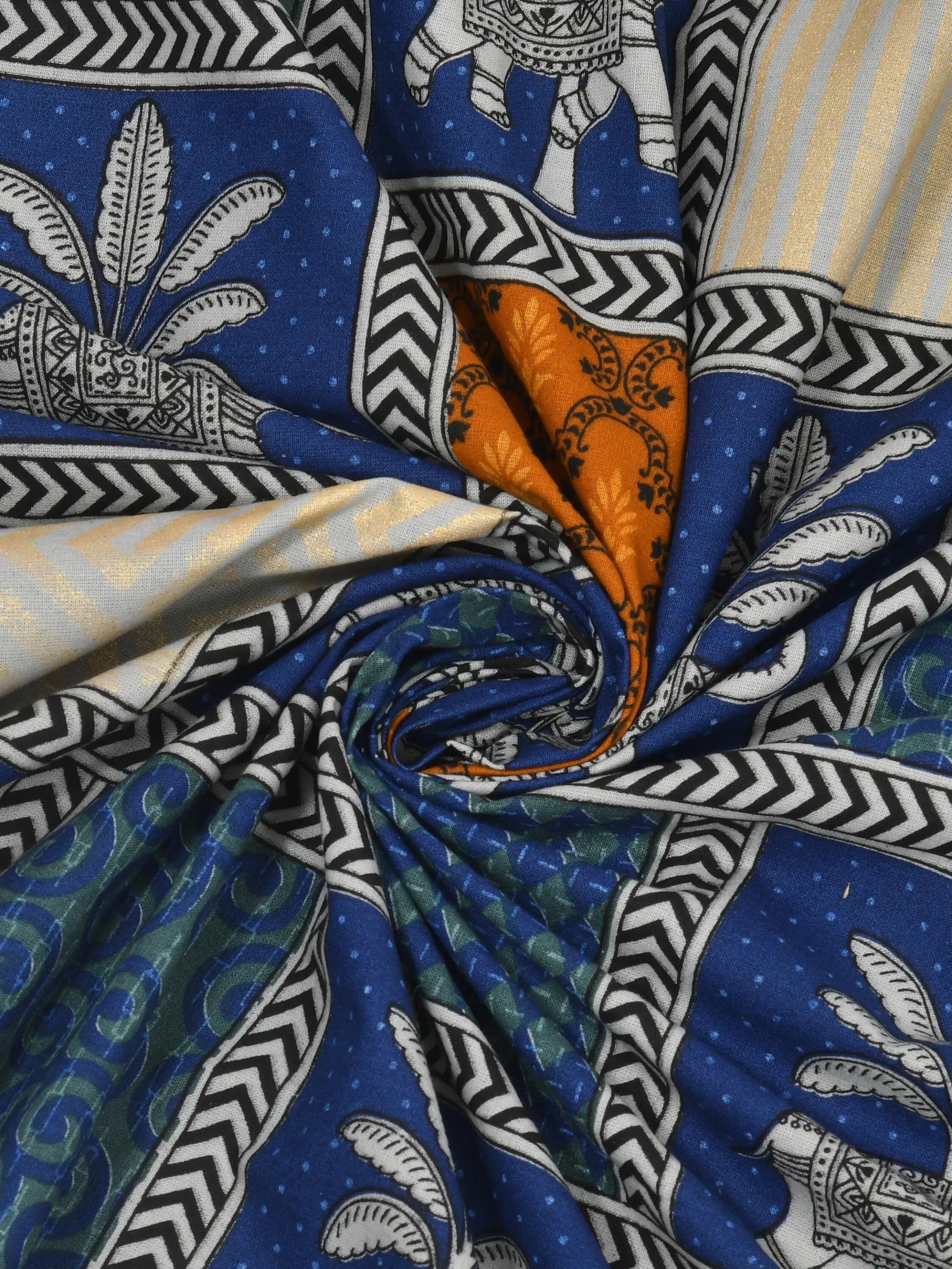 LIVING ROOTS 1 Super King Size Bedsheet 104*104 inches (8.6*8.6 Feet) With 2 Pillow Cover | Rich Fast Colour With No Colour Bleeding | Soft Skin Friendly (414-B)