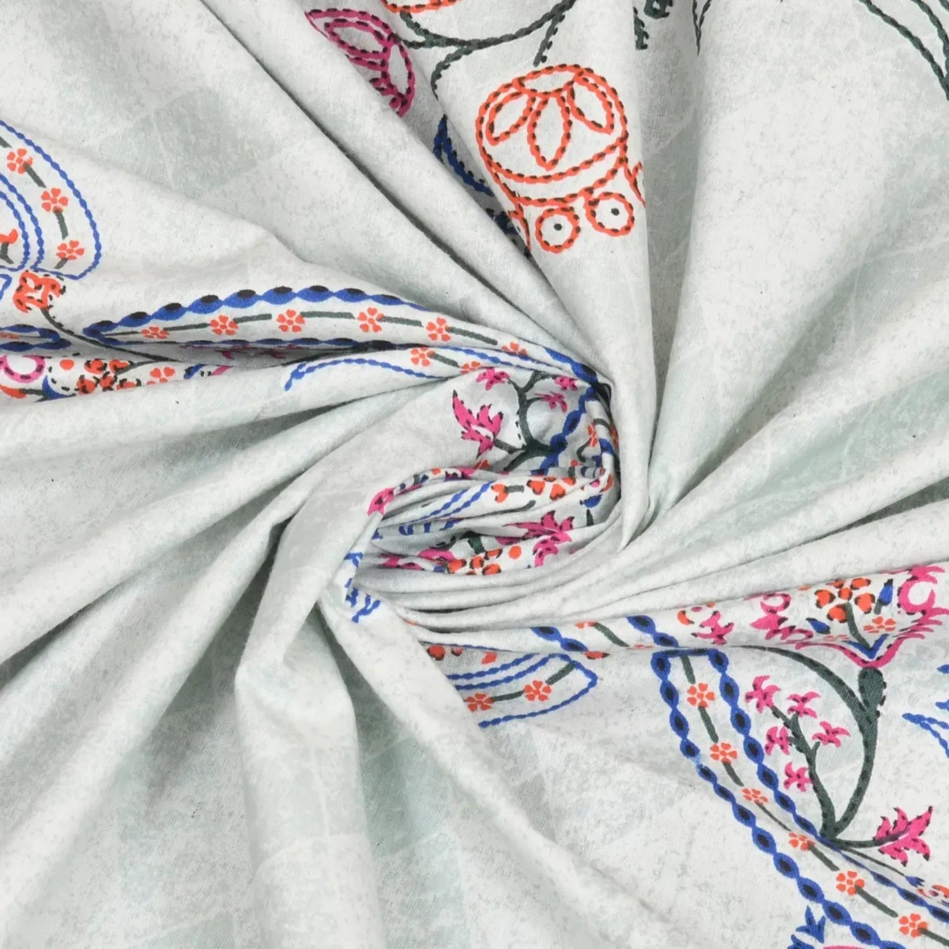 LIVING ROOTS 1 Super King Size Bedsheet with 2 Pillow Cover 104*104 inches (8.6*8.6 Feet) | Rich Fast Colour with No Colour Bleeding | Soft Skin Friendly (428-C)