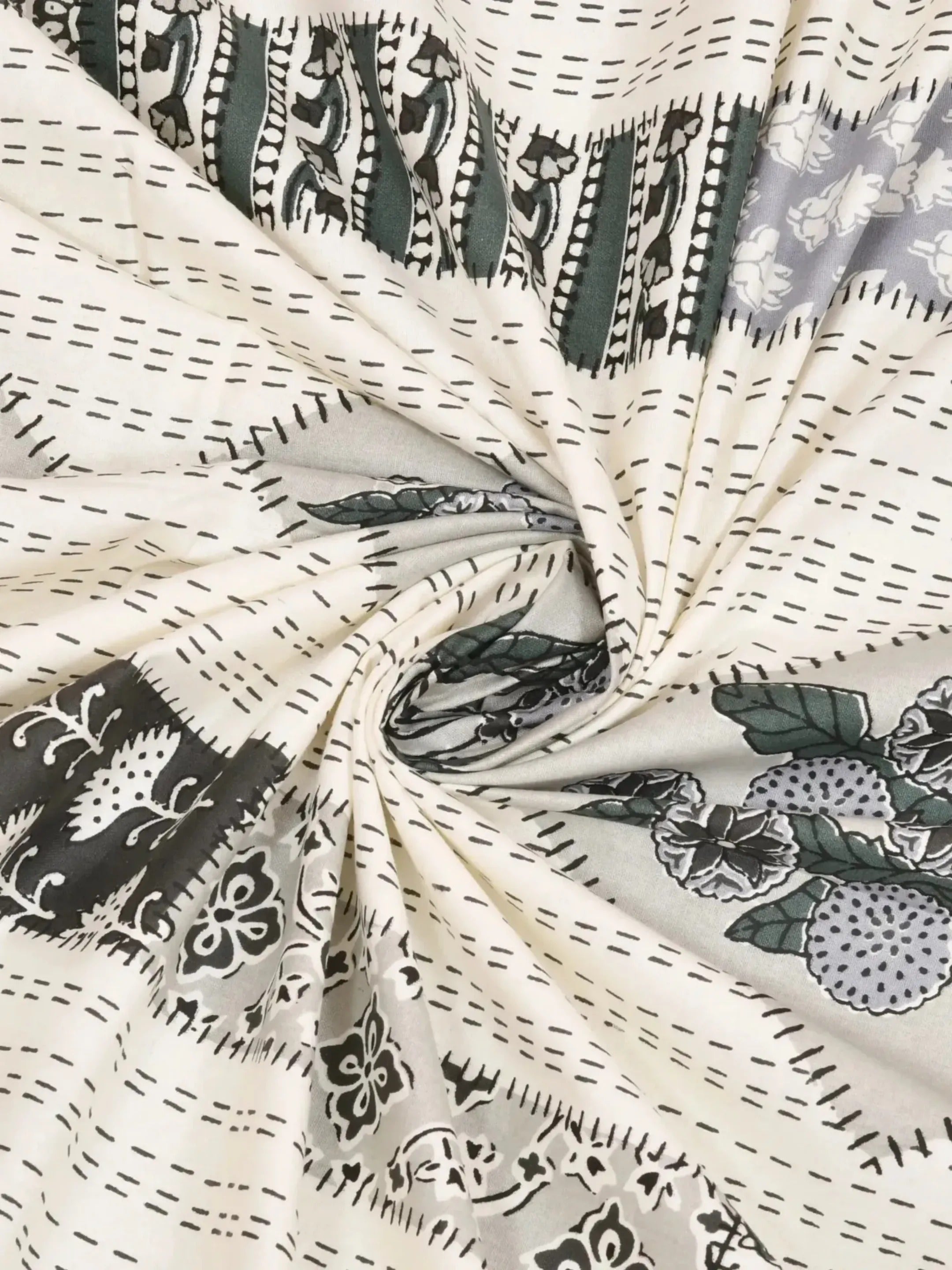 LIVING ROOTS 1 Super King Size Bedsheet with 2 Pillow Cover 104*104 inches (8.6*8.6 Feet) | | Rich Fast Colour with No Colour Bleeding | Soft Skin Friendly (432-B)
