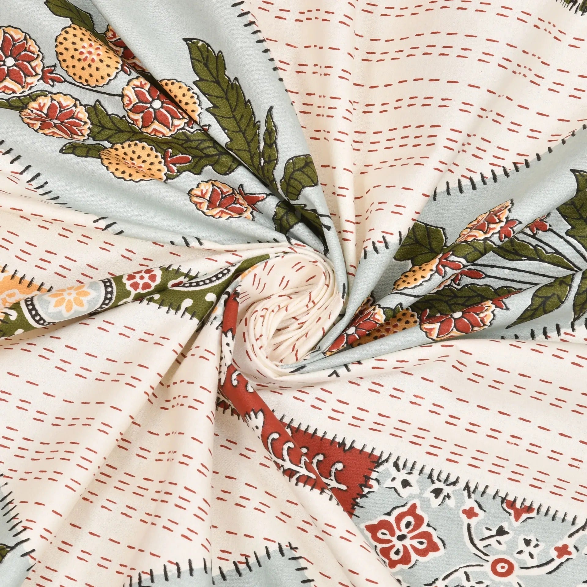 LIVING ROOTS 1 Super King Size Bedsheet with 2 Pillow Cover 104*104 inches (8.6*8.6 Feet) | | Rich Fast Colour with No Colour Bleeding | Soft Skin Friendly (432-C)