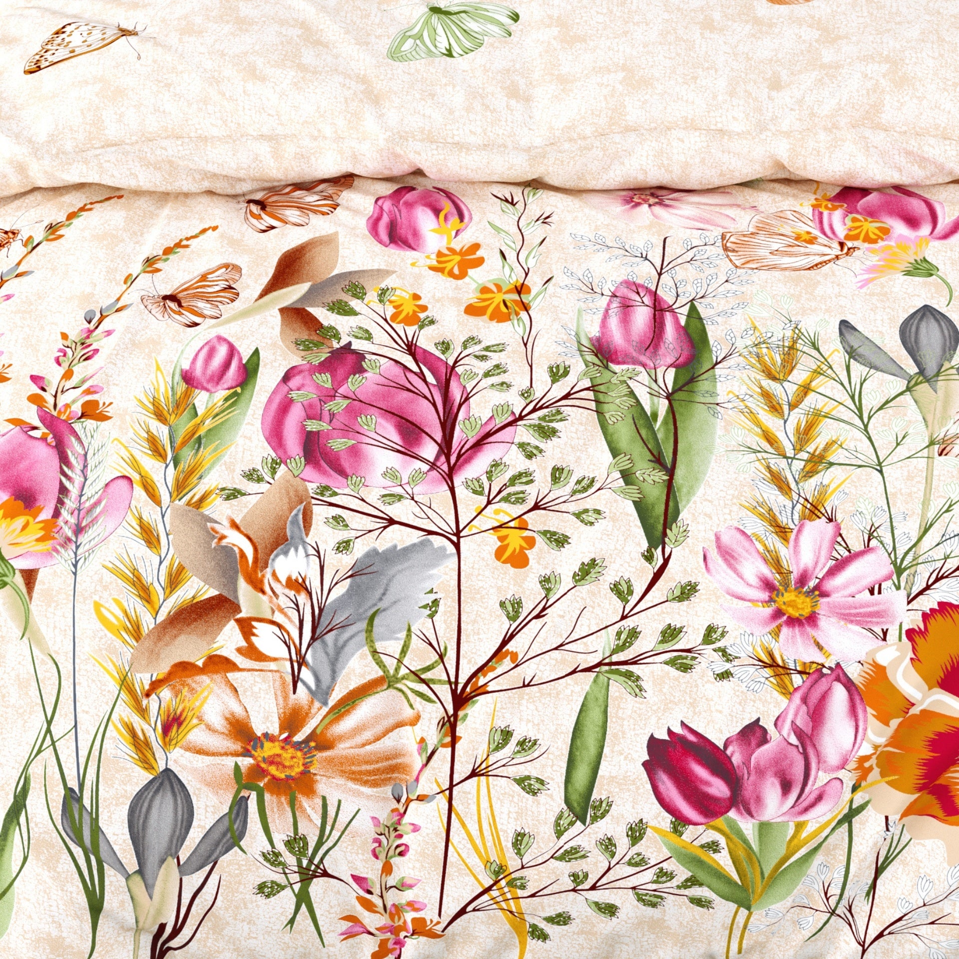LIVING ROOTS Pure Cotton 1 Super King Size Bedsheet 104*104 inches (8.6*8.6 Feet) With 2 Pillow Cover | Rich Fast Colour With No Colour Bleeding | Soft Skin Friendly (436-A)