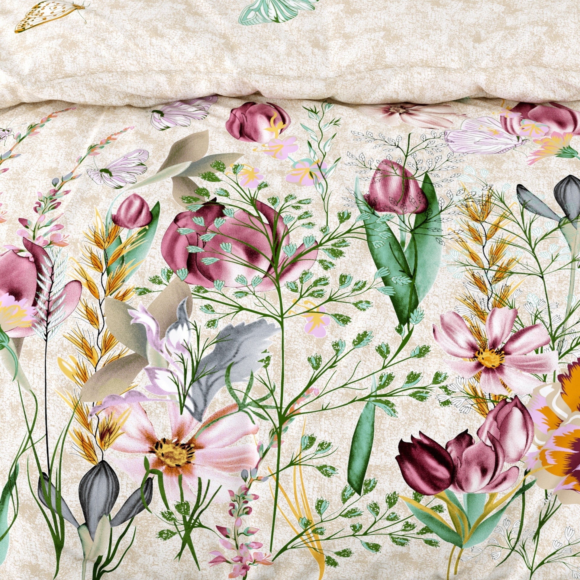 LIVING ROOTS Pure Cotton 1 Super King Size Bedsheet 104*104 inches (8.6*8.6 Feet) With 2 Pillow Cover | Rich Fast Colour With No Colour Bleeding | Soft Skin Friendly (436-C)