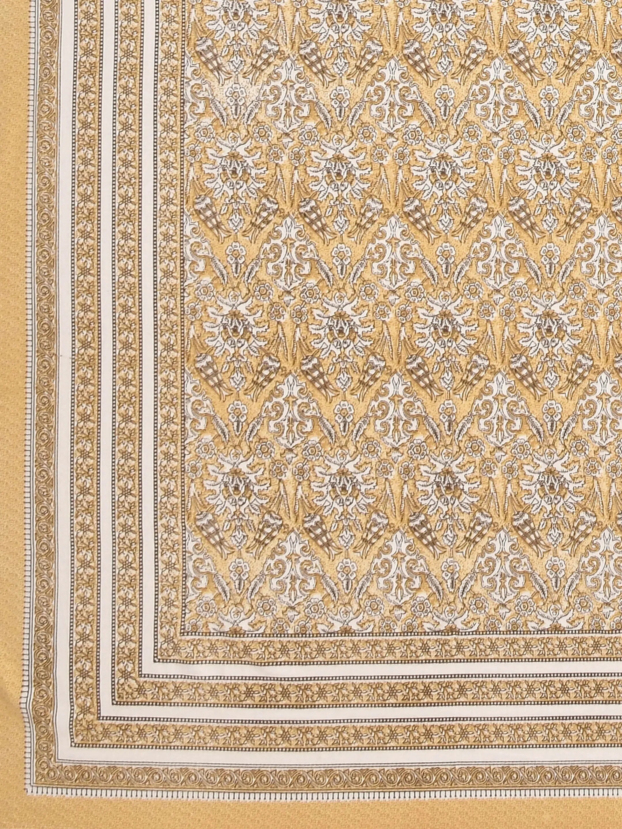 LIVING ROOTS Jaipuri Hand Block Print Double King Cotton 86*104 Inches (7.1*8.6 Feet) With 2 Pillow Cover | 220 TC | Rich Fast Colour With No Colour Bleeding (479-A) (Yellow)