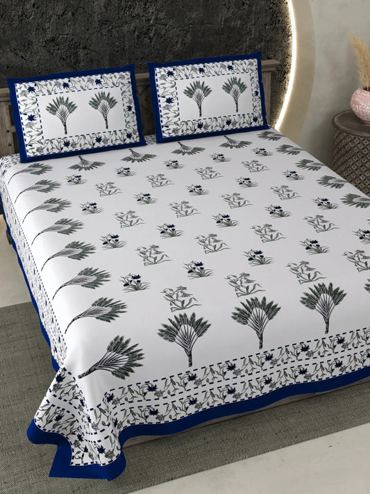 1 Double King Size Bedsheet With 2 Pillow Cover 86 *104 inches (7.1*8.6 Feet) | Viscose Cotton | Rich Fast Colour With No Colour Bleeding | Soft & Skin Friendly (482-B)