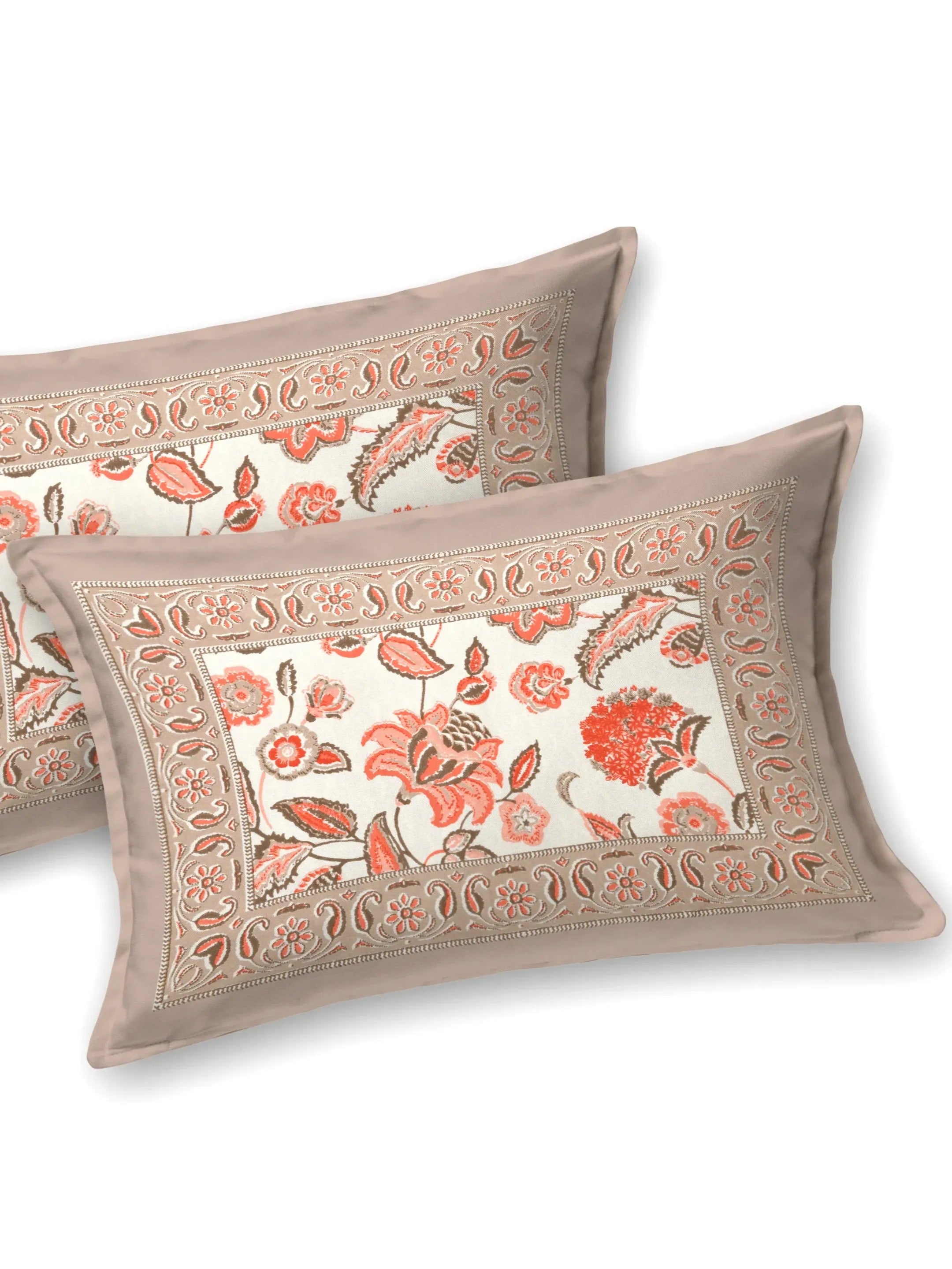 LIVING ROOTS 1 Double BedCover 91 x 104 inches (7.5*8.5 Feet) with 2 pillow covers | Rich Fast Colour with No Colour Bleeding | Soft, Breathable & Skin Friendly (32-001-C)