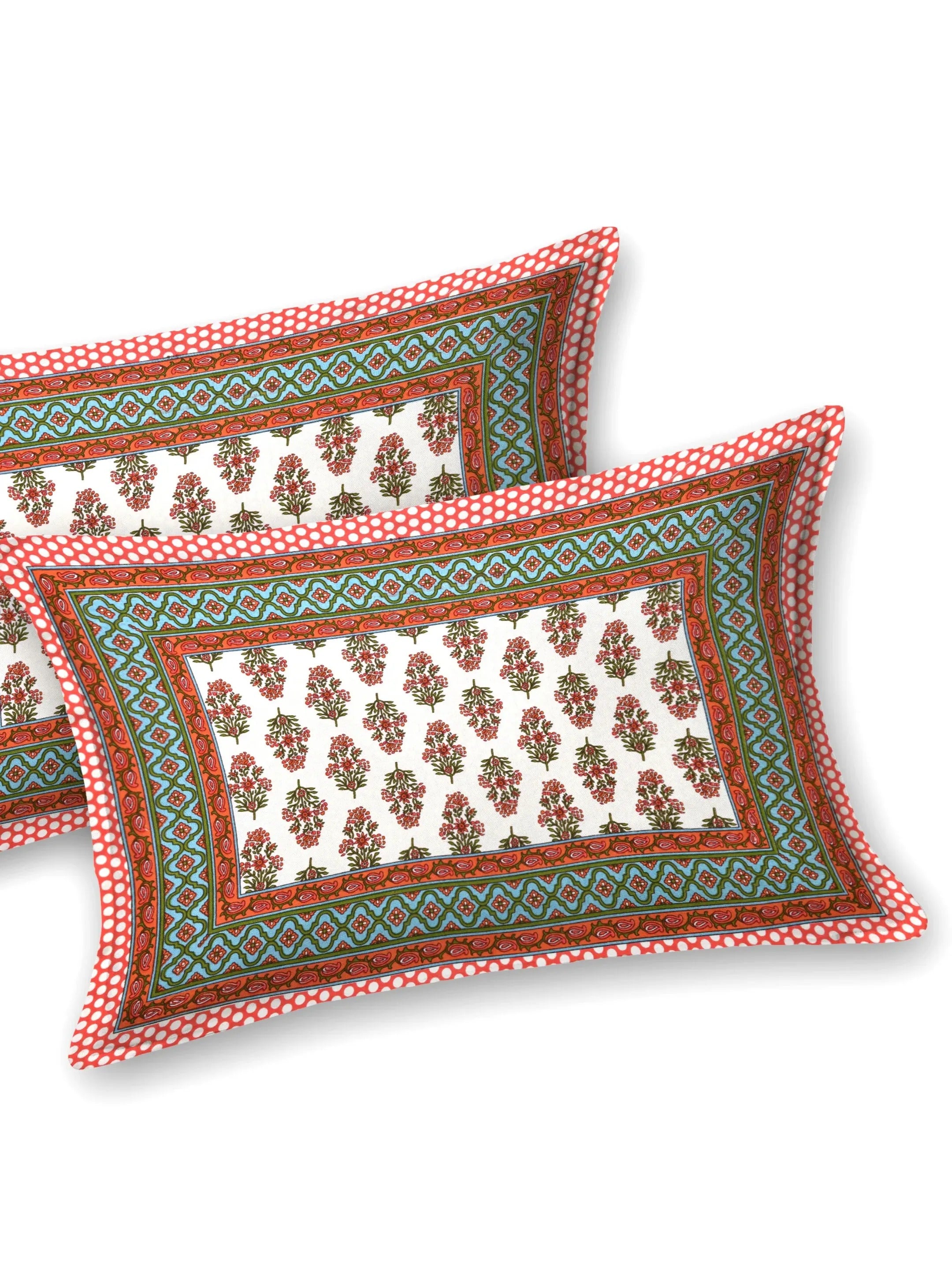 LIVING ROOTS 1 Double BedCover 91 x 104 inches (7.5*8.5 Feet) with 2 pillow covers | Rich Fast Colour with No Colour Bleeding | Soft, Breathable & Skin Friendly (32-002-C)