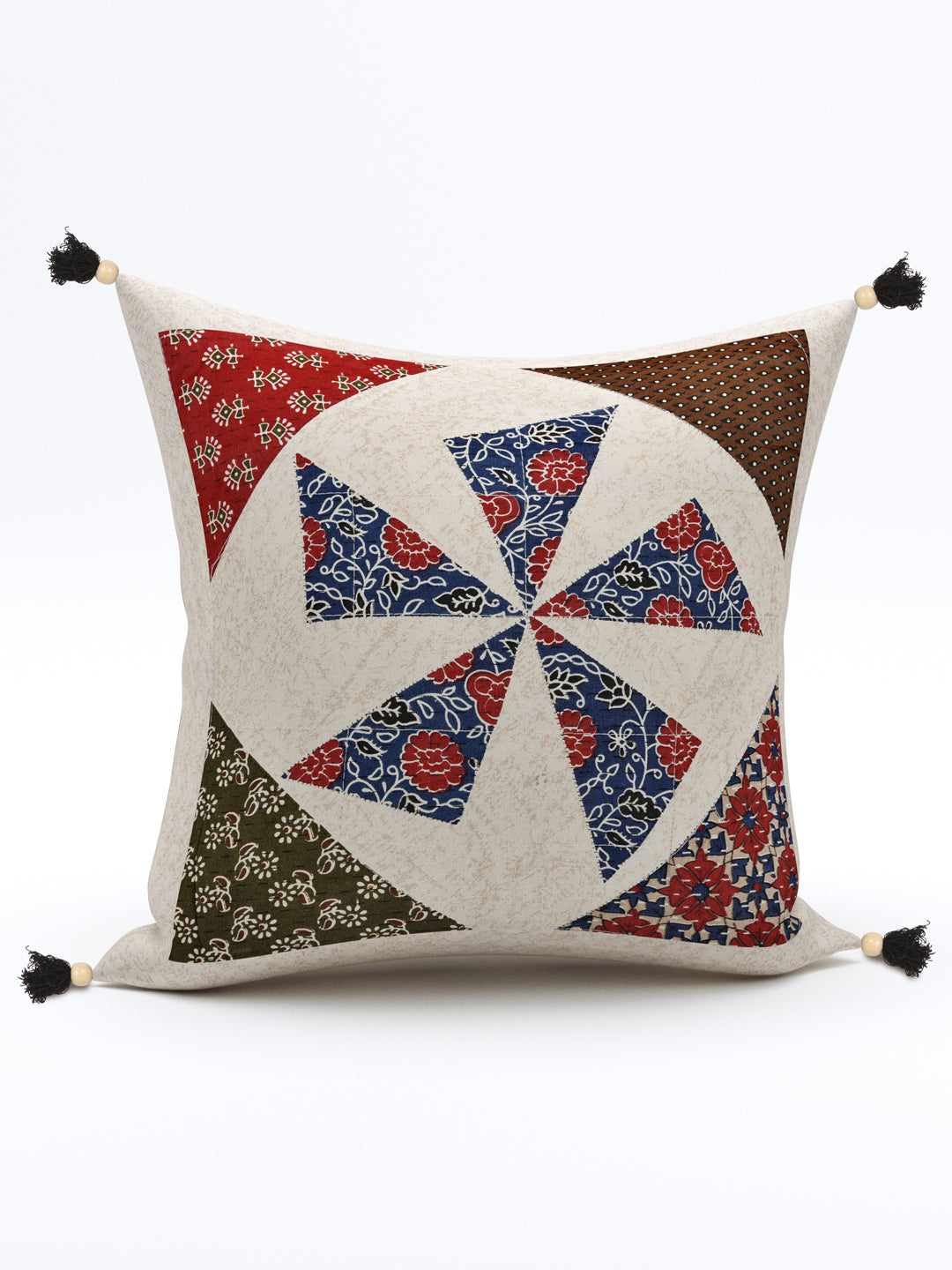 Living Roots Patchwork Cotton Cushion Cover- Set of 5 (40-027-A)