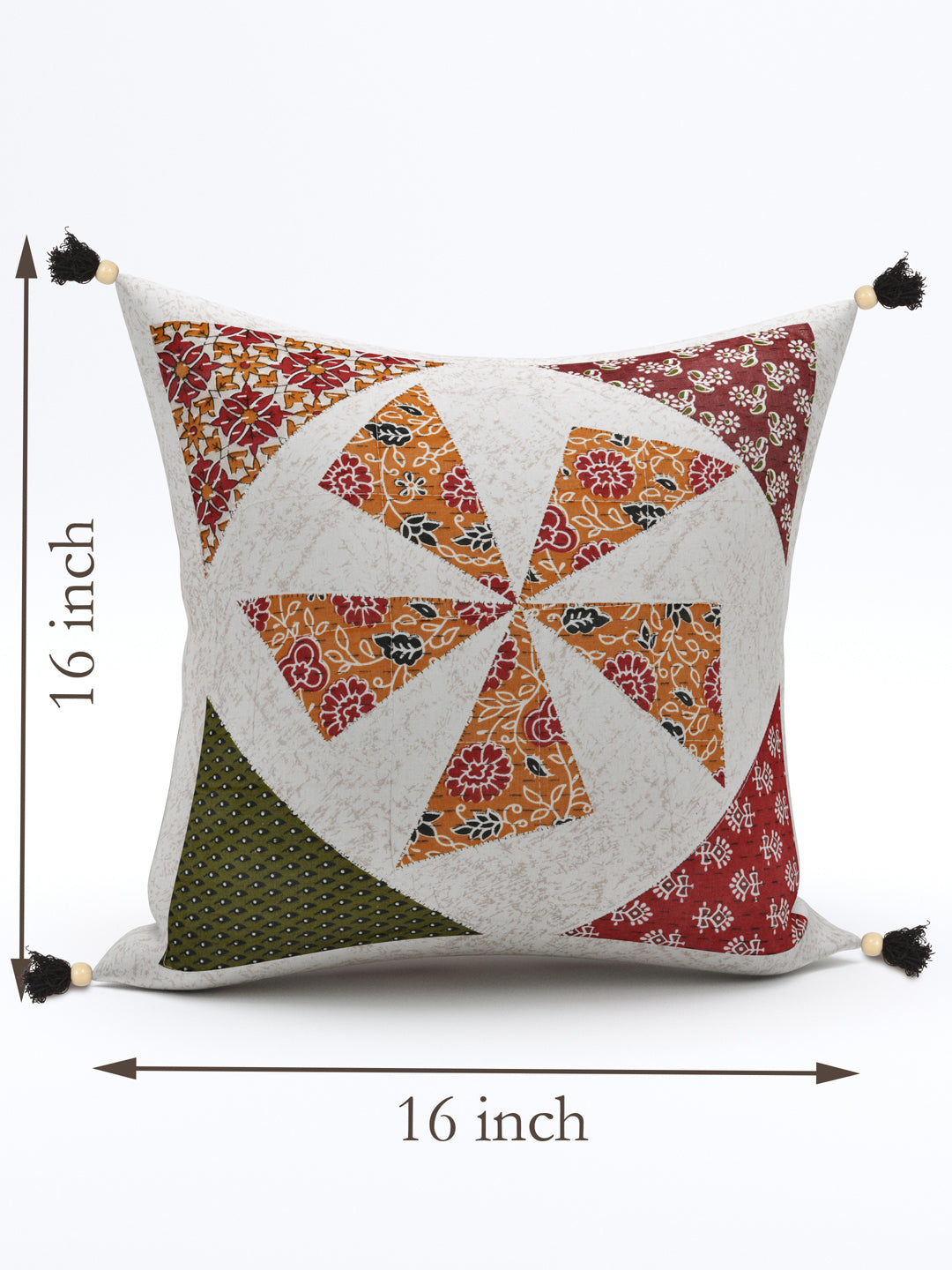 Living Roots Patchwork Cotton Cushion Cover- Set of 5 (40-027-C)