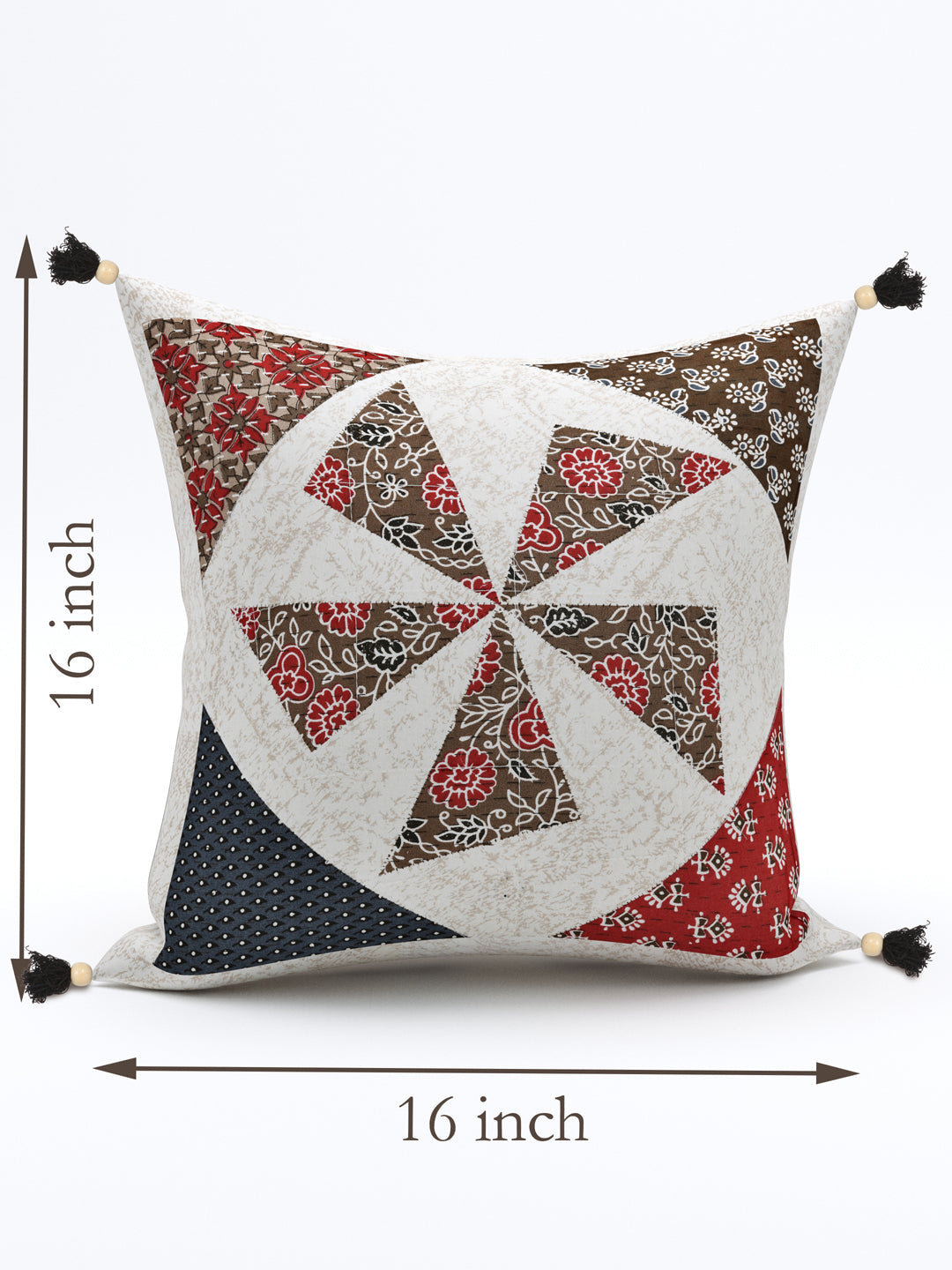 Living Roots Patchwork Cotton Cushion Cover- Set of 5 (40-027-C)