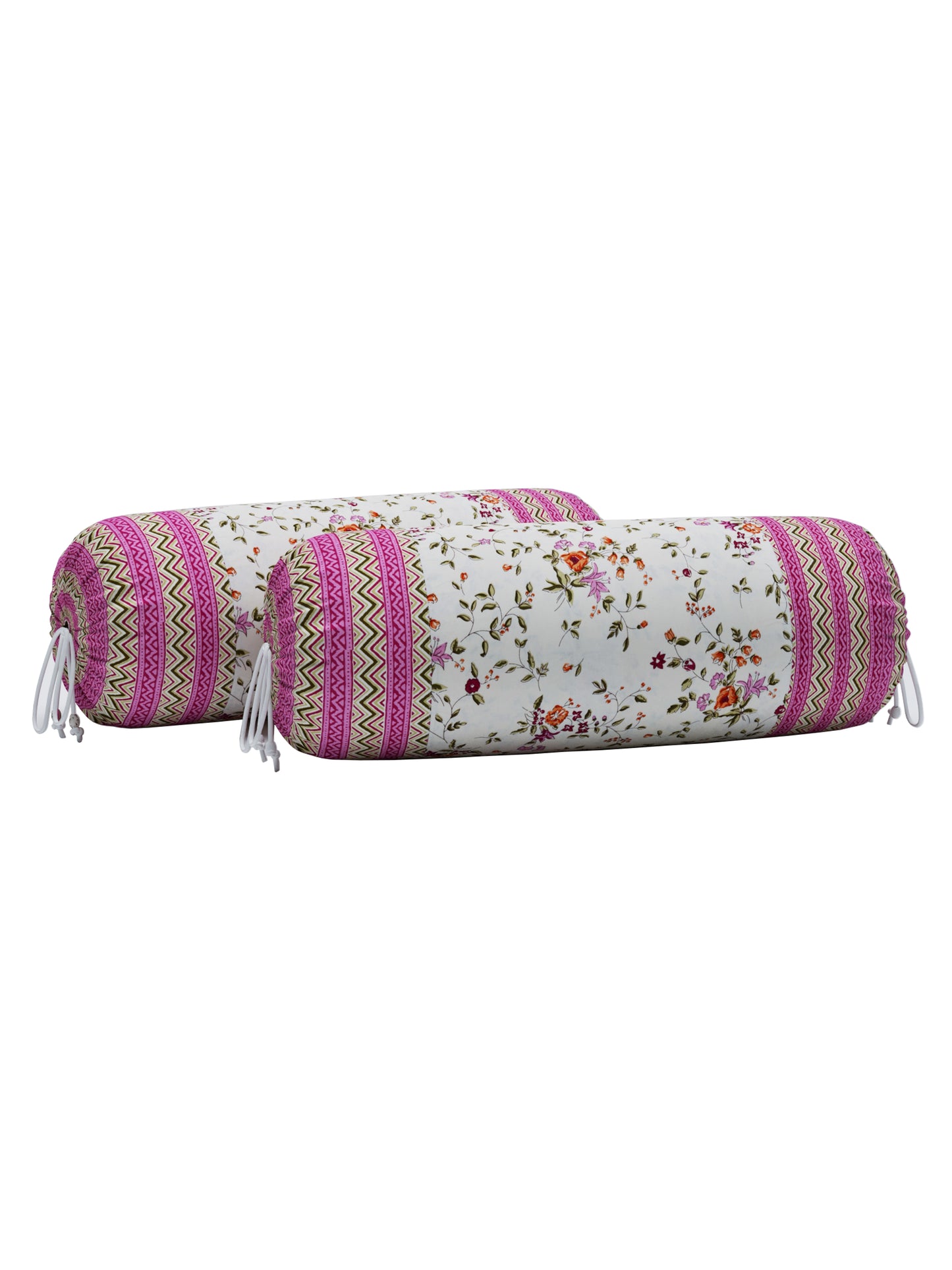 LIVING ROOTS Diwan Set Cotton 8 Piece Set Pink Colour (41-004-C)