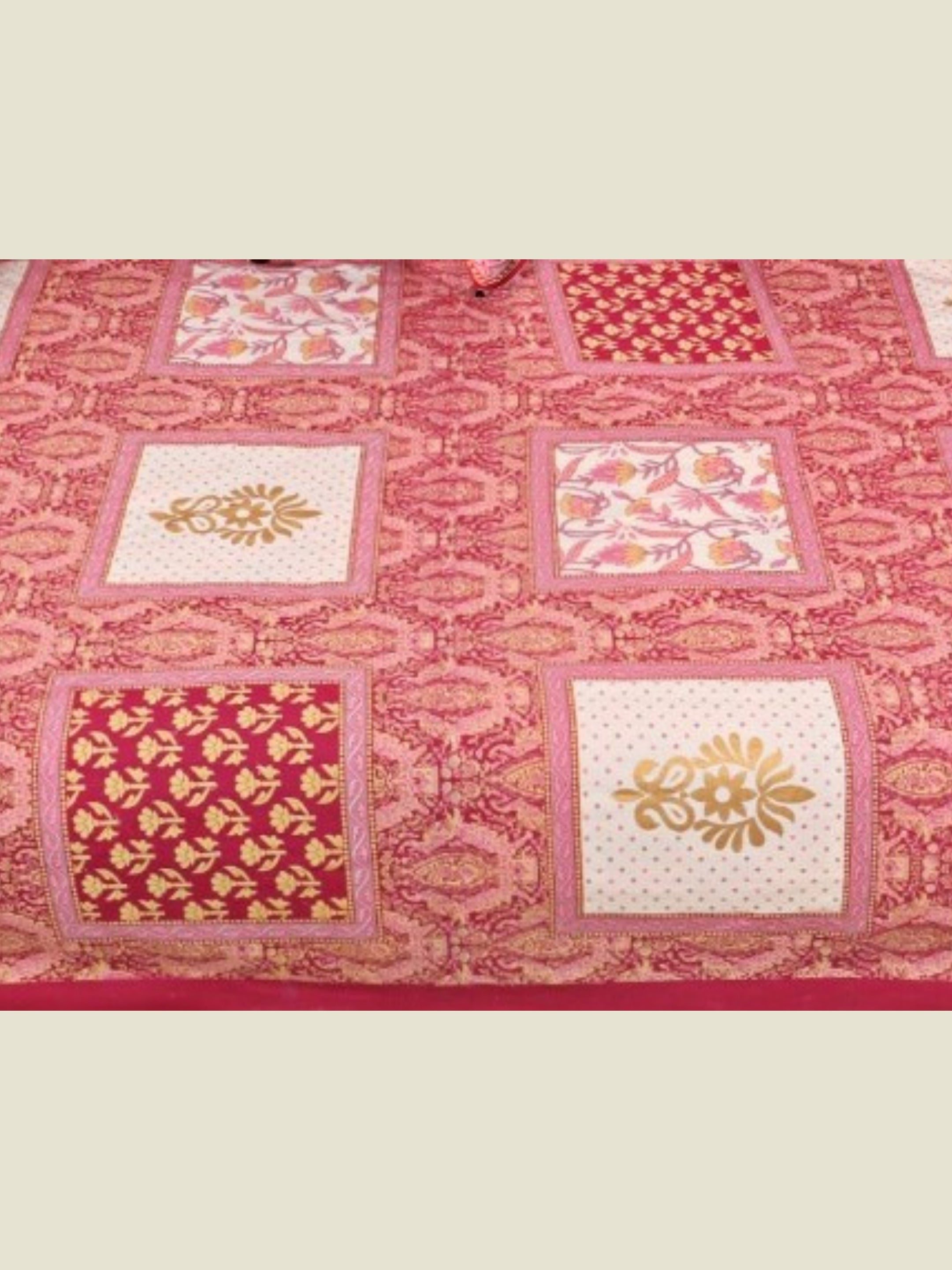 LIVING ROOTS 1 Queen Size Pure Cotton Diwan Bedsheet 56*86 inch (4.5*7 Feet)| With (5 Cushion Covers + 2 Bolster Cover) Diwan Set Of 8 Piece (41-041-A)